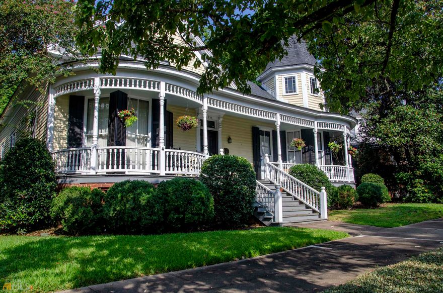 This 1894 Queen Ann Victorian house is located on Milledgeville's most beautiful historic block, one block south of Georgia College's front campus lawn. Grandfathered as a duplex (and metered separately), the property has an excellent rental history.
