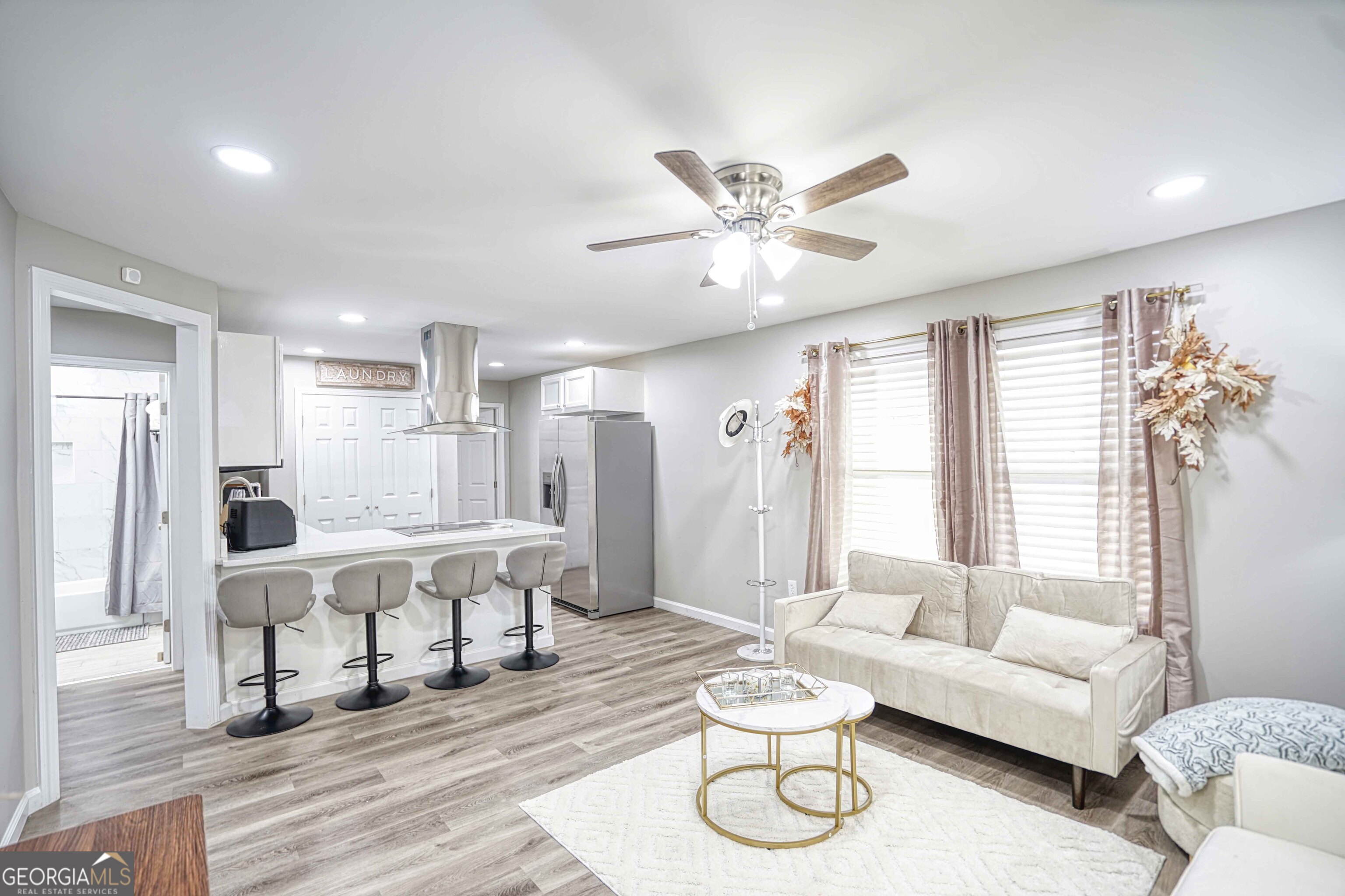 Enjoy a comfortable and stylish experience at this centrally located home. Completely equipped kitchen with all of home's amenities and conveniences. High-speed internet, and smart TVs in every room to stay connected. Peaceful outdoors with a fire pit. Surrounded by many trendy restaurants and shops around Central East Point and Historic College Park. Conveniently located minutes from the Convention Center and the airport. This property is available for short-term, mid-term, and long-term leasing. Furniture is optional