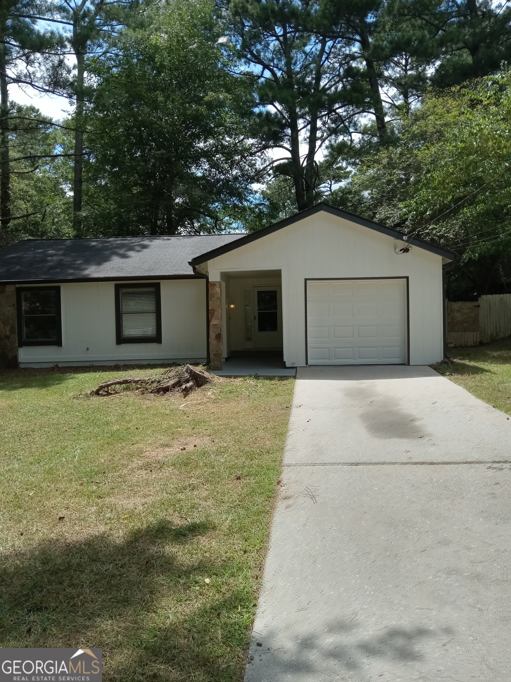 JUST REMODELED! 3 Bedroom 2 Bath Ranch on wooded lot. Check out the photos and see the fresh paint. Living Room with vaulted ceiling and large window to look into the backyard. The Kitchen offers all appliances including Refrigerator, Stove, Dishwasher and Vent Hood. Kitchen leads to laundry nook that leads to 1 car garage. All 3 bedrooms are together on one end of the house. Master Bedroom has the bath in it. Fast move in. Call today!