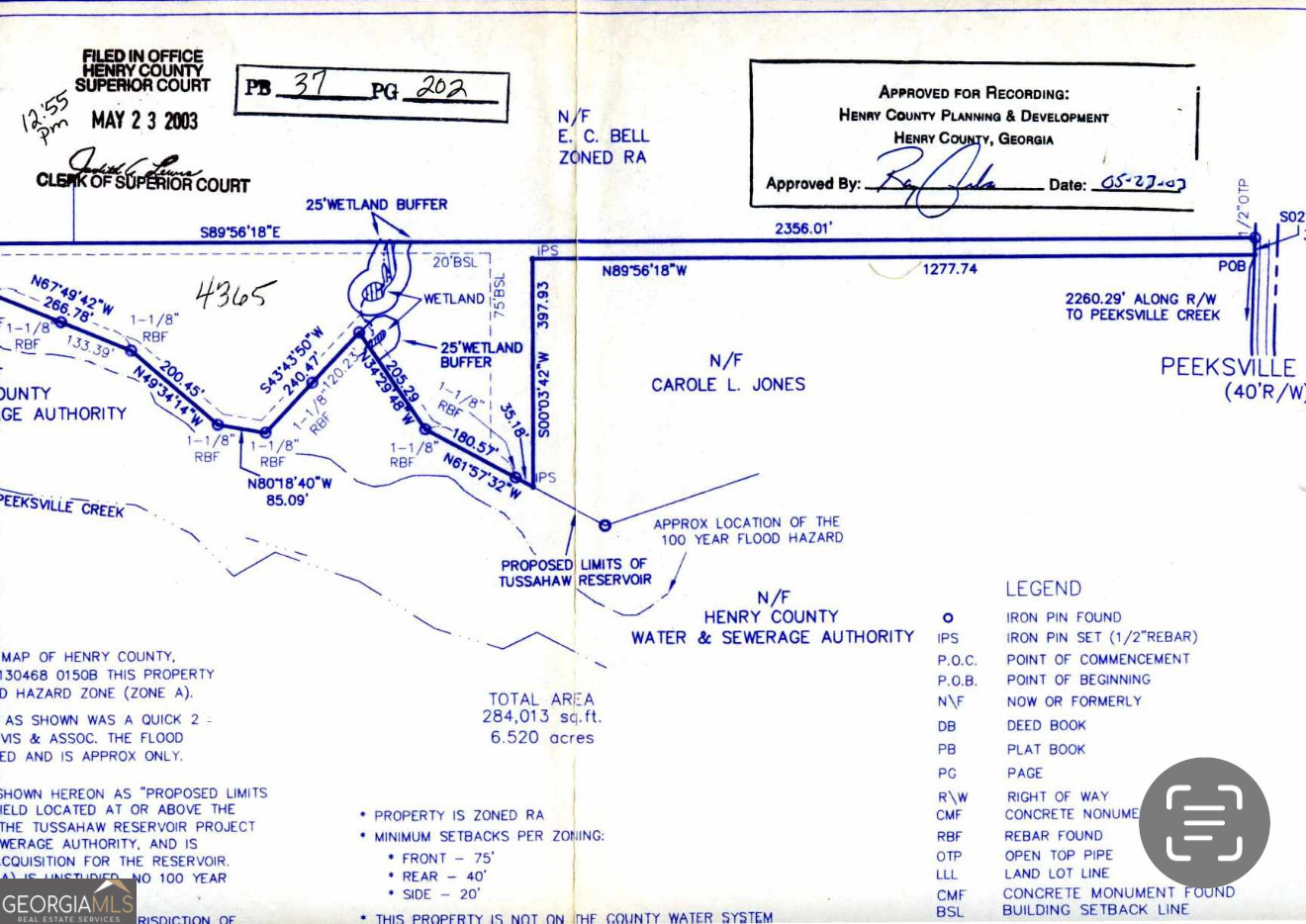 6.47 Acres Near Tussahaw Reservoir - Property Is Mostly Surrounded By The Corp Of Engineers, Property butts up to Peeksville Creek which is one of the maim sources for the reservoirs - Small creek crosses the property has covert pipe and bridge was installed - Seller is willing to Owner Finance with a Acceptable Down Payment - Perfect Lot To Build Your Dream Home - - Copy Of Survey in Docs - Call Michelle Johnson 678-776-9258 For Details!!!