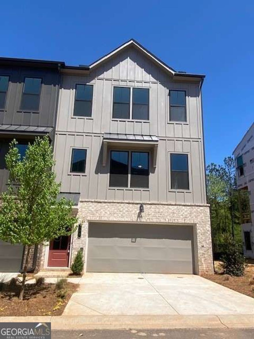The Emaline Floorplan in the Firefly community offers contemporary living at its finest. This 4-bedroom, 3-bathroom townhome boasts sophisticated designer finishes and thoughtful layouts to maximize comfort and style.  The gourmet kitchen features all electric cooking, sleek cabinetry, and quartz countertops, making it a chef's dream. The kitchen seamlessly flows into the dining area, perfect for entertaining guests or enjoying family meals.  Adjacent to the kitchen is a cozy living room, ideal for relaxing evenings or gathering with loved ones. Large windows throughout flood the space with natural light, creating a bright and airy atmosphere.  Upstairs, the primary suite awaits, complete with an ensuite bathroom featuring dual vanities and a = walk-in shower. Two additional bedrooms share access to another full bathroom, providing ample space for family members or guests. This townhome also includes a private outdoor patio or deck, perfect for enjoying your morning coffee or evening sunsets.  Located in the vibrant Firefly community, residents enjoy access to a range of amenities, including a dog park, walking trails, and fire pit. With its modern design and premium finishes, the Emaline Floorplan offers the perfect blend of style and functionality for contemporary living.