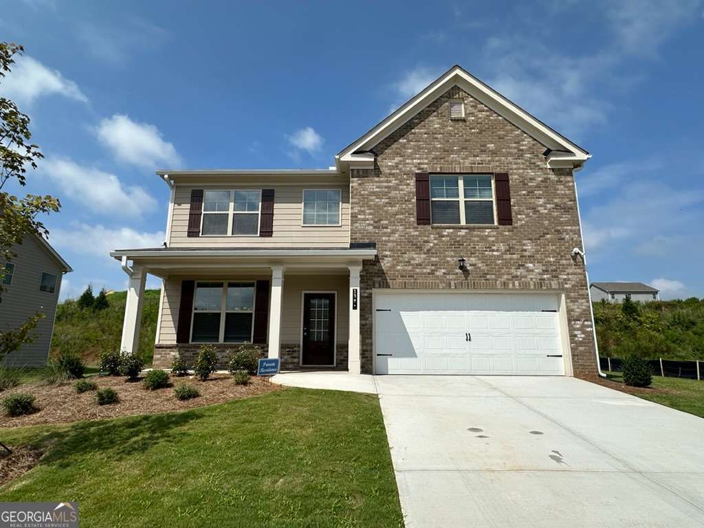 Welcome to McKinley Homes' newest community, Hellen Valley! This spacious Brookpark plan offers 5 bedrooms and 3 full baths, including a guest suite on the main level and 4 additional bedrooms with a large loft upstairs-perfect for a roommate plan. Enjoy premium finishes such as hardwood flooring in the main living areas, iron stair rails, a cozy fireplace, granite countertops in the kitchen and baths, stainless steel appliances, 42" painted shaker cabinets, crown and wainscoting, tiled shower walls and floors, and blinds on the front door and windows. Conveniently located just 6 minutes west of I-85 off Hwy 53, the community also provides excellent amenities. Rental requirements: minimum credit score 640+, no eviction or criminal history, and no pets.