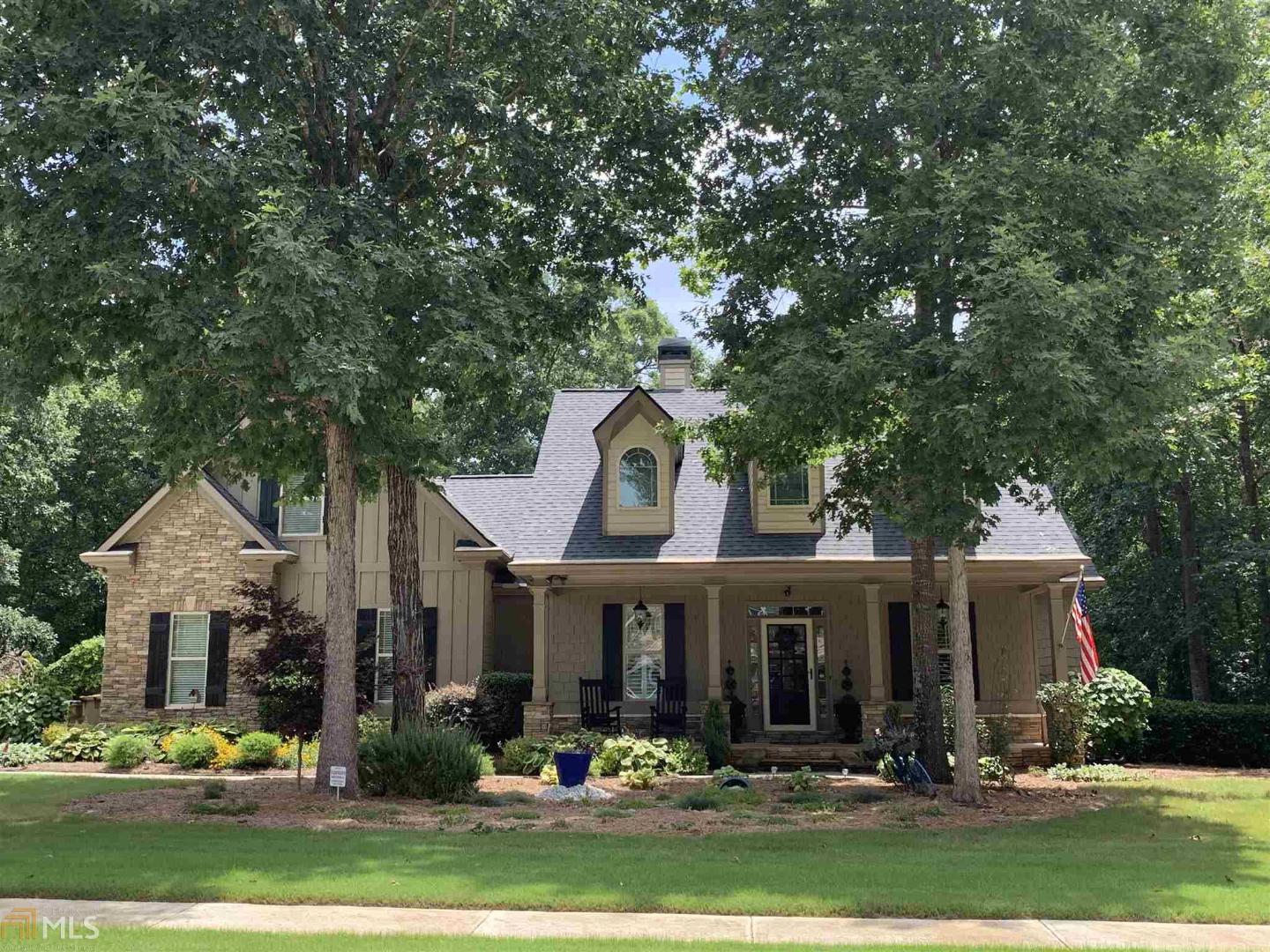 Pristine home located in Bear Creek Plantation. Home features beautiful hardwood flooring on main, custom plantation shutters, window treatments & custom decorative molding throughout. Master on main features hardwood floors and jetted tub in master bath, with 2 additional bedrooms on main. One large bedroom located upstairs with private bath. Kitchen features storage cabinet with soft close hinges & roll out shelving for large appliances, upgraded stainless steel appliances, custom seating breakfast nook w/custom table & storage. Other upgraded features include: 6 month old roof, 6 month old instant water heater, invisible dog fence, screened porch, 8x20 storage shed, arbor, leaf guard gutter protection & HVAC has been serviced twice per/yr since installed.
