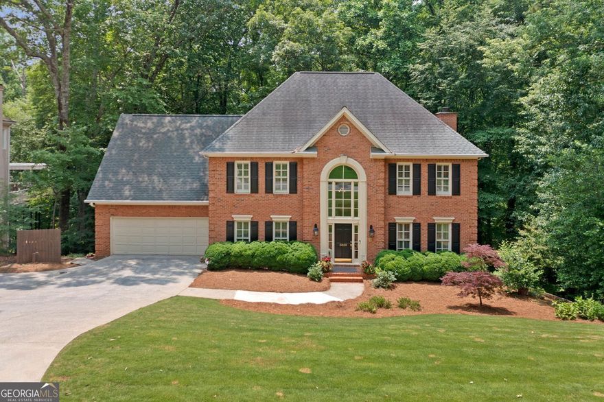Welcome to 3638 Sope Creek Farm in the highly sought-after East Cobb neighborhood of Sibley Forest! Upon entering this beautifully well maintained home you will find an impressive two story foyer, formal dining room, family room, living room, a well appointed Chef's kitchen and gleaming hard wood floors throughout! The kitchen boasts granite countertops and stainless steel appliances and an incredible floor to ceiling custom wine cooler! The spacious family room has a fireplace with gas logs and custom built in shelves.  Doors open from both the kitchen and family room to a huge screened porch with a cozy fireplace, additional dining space overlooking a tranquil wooded backyard.  The upper level has a large primary bedroom, a custom renovated bathroom with separate shower and two separate walk in closets!  A secondary bedroom has an en-suite bathroom and two other bedrooms share a Jack/Jill full bathroom with a double vanity.  The terrace level boasts incredible 14 Ft ceilings, something you would only find in new construction!  It is an entertainers dream with a recreation area, media space and a beautiful custom built bar.  There is a generous fifth bedroom and full bath, room with gym equipment and extra storage.  Step outside to the private lower deck featuring an oversized hot tub overlooking the peaceful wooded yard and creek.  Walk down the pathway and find an exterior door with extra storage space and built in shelves, perfect for those Christmas/Holiday decorations!   Sibley Forest is one of the most desirable and vibrant neighborhoods in East Cobb with an extremely active HOA, clubhouse, pool, and tennis/pickleball courts.  The Chattahoochee River National Forest is steps away from this home with hiking and biking trails reaching Columns Dr.  Only minutes to Truist Park, The Battery, I-75, and numerous shopping and dining experiences nearby, this extraordinary home is move-in ready - schedule your tour today!