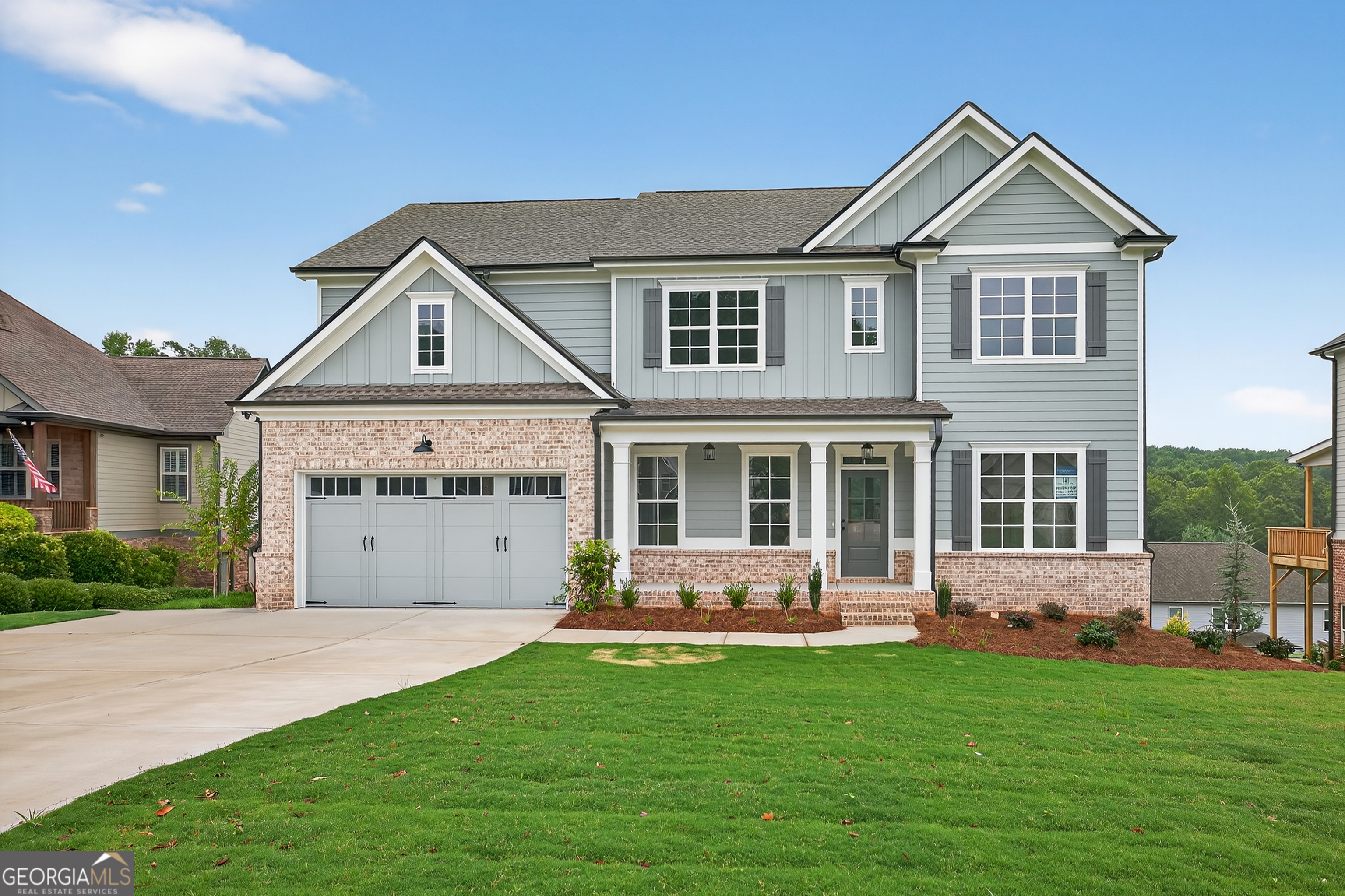 "LOT 109Q/JACKSON PLAN" Another impressive home in Traditions of Braselton by Hillgrove Homes! This floorplan boasts 5 bedrooms, 4 full baths and has all the designer touches. The spacious Gourmet Kitchen w/ oversized island overlooks the inviting Family Room. Coffered ceilings, shiplap, brick fireplace, cedar mantle and built-in cabinetry complete this space. The Kitchen features custom painted cabinetry w/ soft-close drawers, quartz or granite countertops, stainless steel appliances, tile backsplash, farm sink and spacious walk-in pantry. A Dining/Office/Flex Space and Study right off the Foyer boasts an extensive trim package. The oversized Primary Suite & Primary Bath add SO much space to this home and are complete with an oversized super shower and soaking tub, upgraded cabinetry and countertops, dual sinks and upgraded tile. Large secondary bedrooms (one full bed/bath on main level), closets & bathrooms are an extra perk. The covered back porch w/ fireplace is perfect for entertaining or back porch sitting! GOLF CART GARAGE! Sought-after Jackson County School System. Traditions of Braselton awards you swim/tennis/golf/restaurant/clubhouse/fitness facility and more. Endless activities for the amenity reach community seeker.