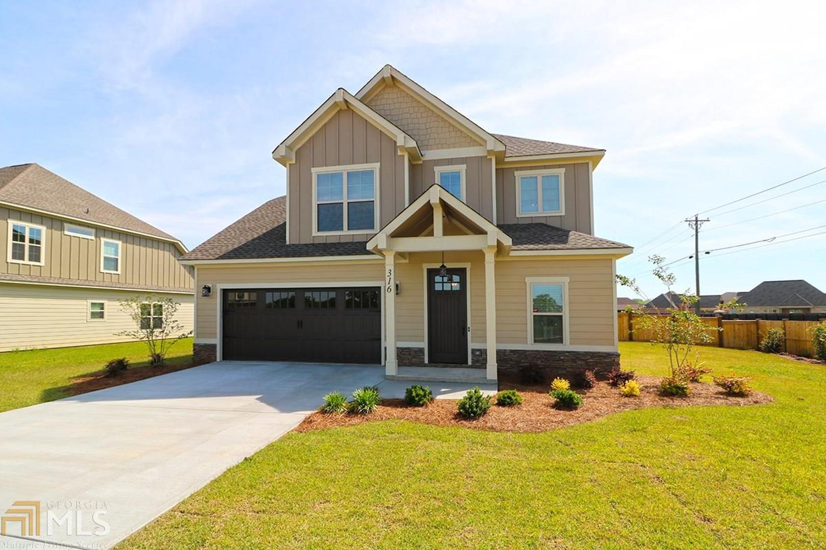 Another Amazing home built by Custom Homes by Jeff! This Craftman style home comes with 100% James Hardie Siding with a 30 Year warranty with stone accents, full yard sprinkler and sod, and privacy fence. The Creekside Floor Plan offers 4b/2.5ba with a Study and the Master on the main floor with custom tile shower and glass door. Open kitchen layout with island, custom cabinets, tile backsplash and granite countertops with tile flooring. Spacious living area with gas log fireplace and wood floors.