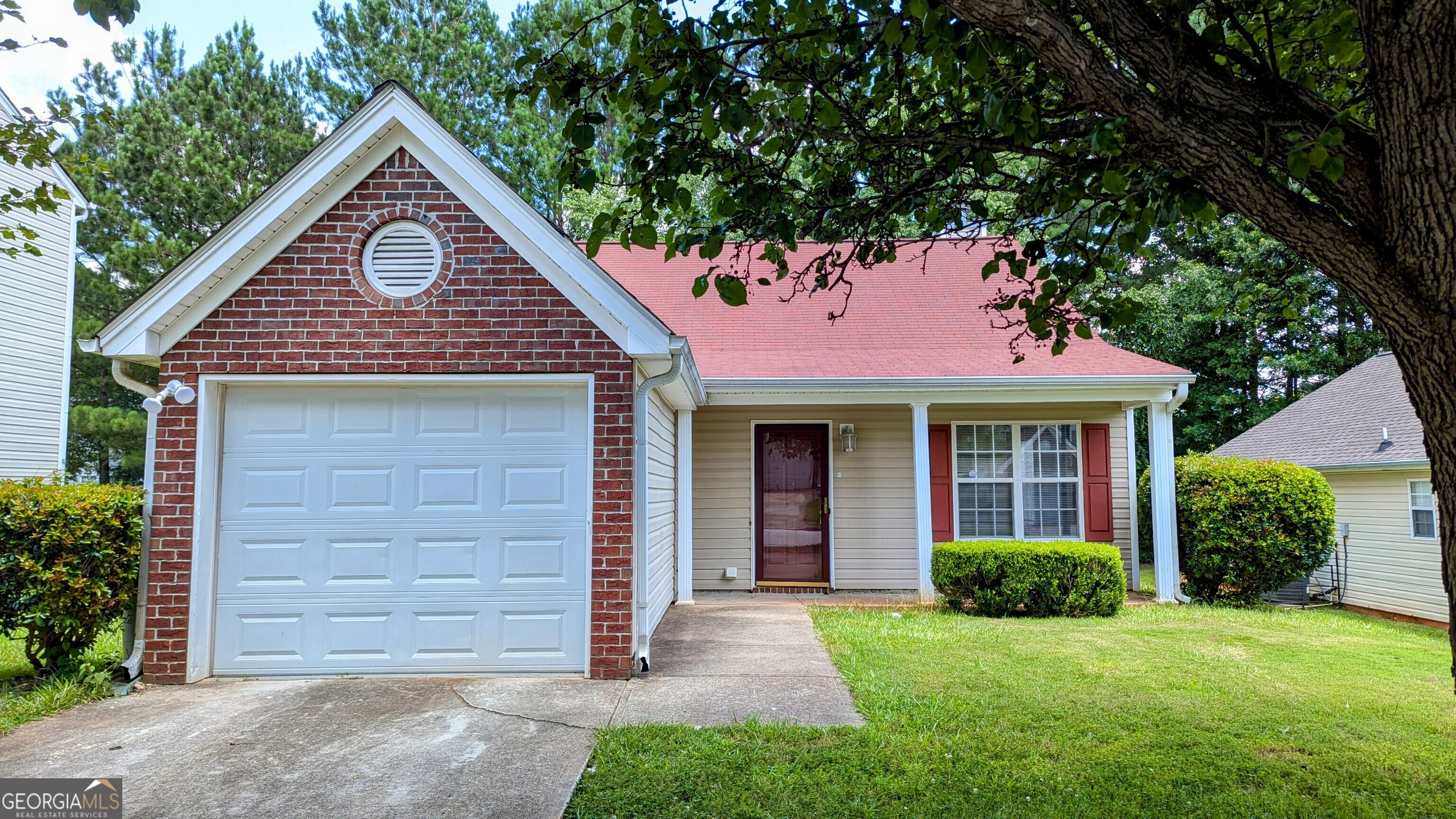 Welcome to this charming 3-bedroom, 2-bath ranch. Step inside to find an inviting open floor plan with vaulted ceilings, a spacious living room with a cozy corner fireplace, and tons of natural light throughout. The kitchen features ample cabinet and counter space, a stylish tile backsplash, and a dedicated dining area that opens to the backyard. The split bedroom layout offers privacy, with a generously sized primary suite complete with a soaking tub and separate shower. Outside, enjoy a quaint yard and attached 1-car garage. With neutral paint, move-in ready condition, and easy access to local parks, shopping, and highways-this home is perfect for first-time buyers, downsizers, or investors! FHA welcomed! Agents: Please read private remarks/look at the offer guidelines in docs before calling, it should answer all questions you have.