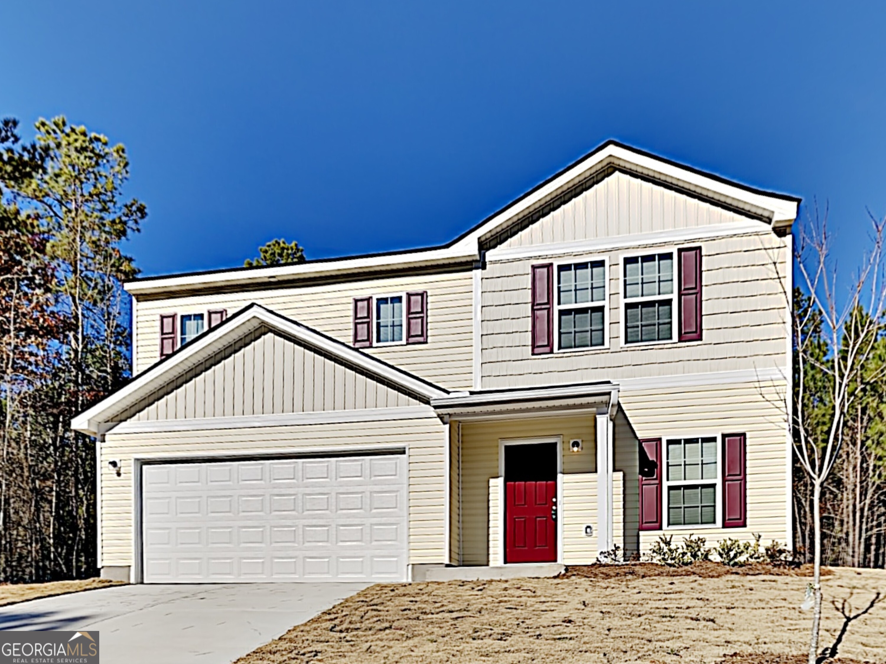 Welcome to 135 Sonoma Wood Trail. This 4-bedroom, 3-bathroom home offers 1,960 square feet of comfortable living space with a practical two-story layout. Downstairs includes a full bedroom and bathroom, perfect for guests or extra flexibility. The kitchen features plenty of counter space, a pantry, white cabinets, and stainless steel appliances. Upstairs, the primary suite comes with a walk-in closet and its own bathroom. You'll also find two more bedrooms and another full bath on this level. The backyard is a great spot to relax or enjoy some fresh air. The home also includes a 2-car garage and washer and dryer hookups. Located near shopping, dining, I-285, and Flat Shoals Parkway, it's a convenient place to call home.