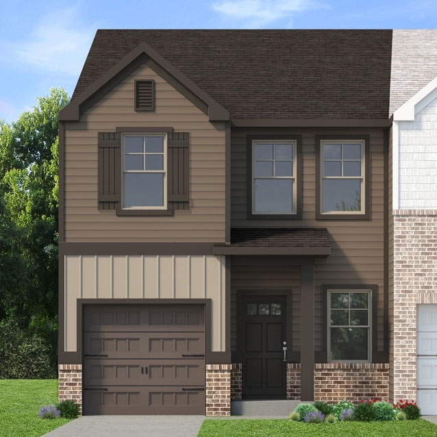 The Braden plan built by Dan Ryan Builders in Bailey Glynn offers 3 bdrs. & 2.5 baths. The 1st floor has a Separate Living Room/Flex Space at the entrance with Shaw Resilient Flooring installed throughout this level. There is also access to your Garage, Great Room, Kitchen, Breakfast Room & Powder Room. Standard features in the kitchen include: Tiled Back-Splash, Granite Topped Counters & Island, Stainless Steel Appliances (Side-By-Side Refrigerator Included). Located on the 2nd floor is your Laundry Room with Washer & Dryer included, an additional Full Bathroom and 2-Spacious Bedrooms. The Homeowner’s Suite includes a Sitting Area, Full Bath with Double Vanity Sinks, Linen Closet and Large Walk-In Closet. This Interior Townhome also includes 1-Car Garage with Opener & Faux-Wood Window Blinds throughout the home. Seller is offering $4,000.00 Closing Bonus with Approved Lender. This Home is UNDER CONSTRUCTION - Photos are stock photos and not of actual home being built. Lot 197
