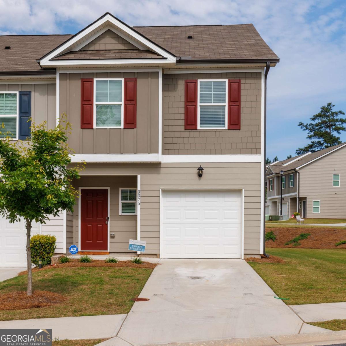 Welcome to this stunning 3 years old, end of unit 3 bedroom townhome nestled in the sought after Lakeview at Stonecrest sub-division. This home is move in ready featuring an open concept connecting a kitchen with a spacious island with family room and dining room. The backyard has a patio great for relaxing and entertaining. The top level offers a serene primary suite complete with soaking tub, separate shower, double vanity and a walk in closet. Two additional bedrooms share a bathroom and a convenient upstairs laundry. Located in a great swim/tennis community, close to schools, public transportation, and shopping.