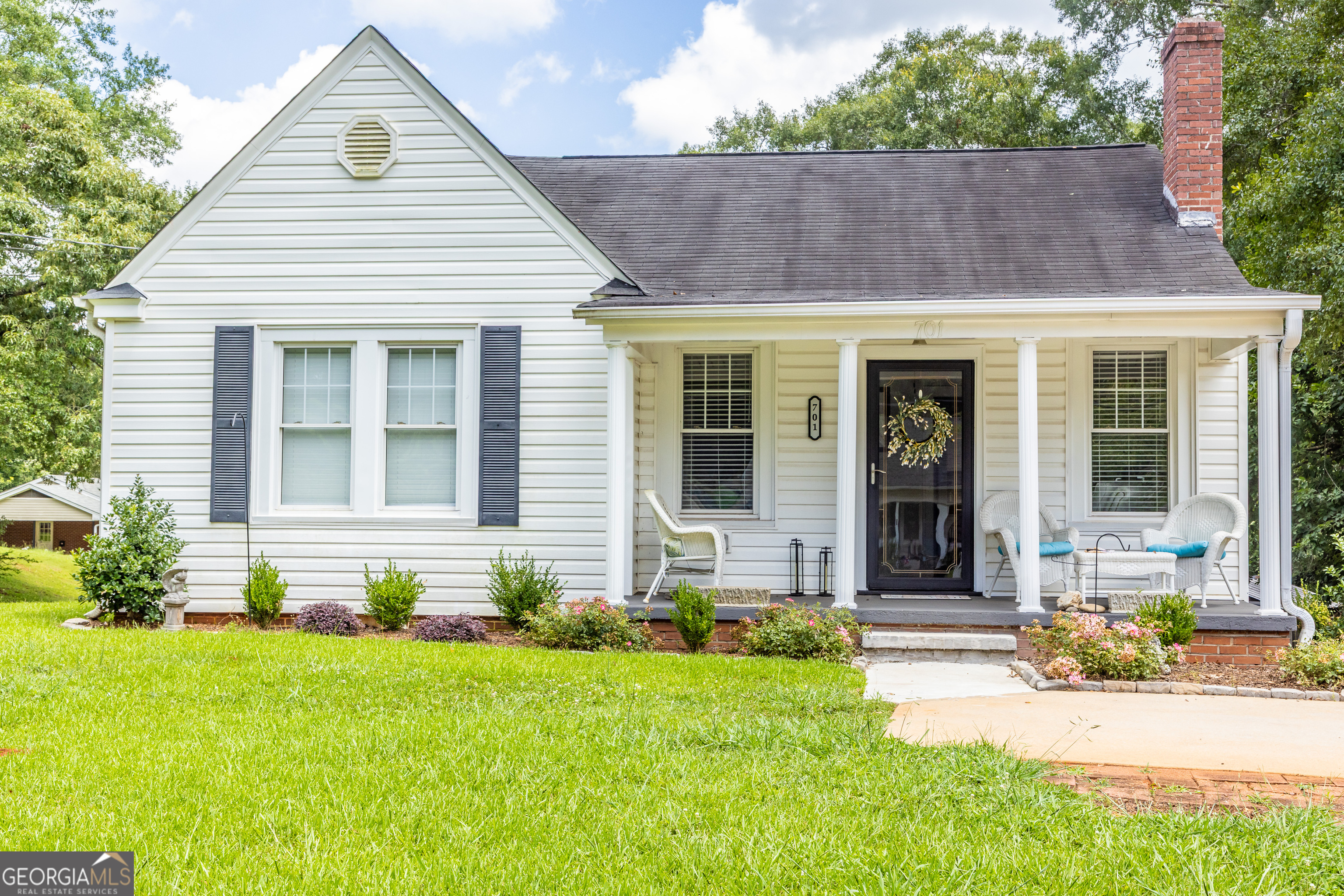 Charming Fully Renovated 1940s Cottage in Avalon Pines - Minutes from Downtown Thomaston - 2 Bedrooms & 2 Bathrooms with a Flex Space to serve whatever your needs are! Nestled in the heart of one of Thomaston's most established neighborhoods, this beautifully restored 2-bedroom, 2-bathroom cottage blends timeless charm with modern convenience. Located just half a mile from the vibrant downtown shopping and entertainment district, this home offers both quiet residential living and easy access to everything the city has to offer. Originally built in the 1940s and fully renovated in 2023, this home is truly move-in ready-perfect for buyers looking to get the most out of their budget. There's no immediate repairs needed! Every system has been updated, including a brand-new roof (still under warranty), HVAC, plumbing, windows, flooring, trim, and spray foam insulation for energy efficiency. The oversized master suite features its own private bath, while the rest of the home is thoughtfully designed to maximize functionality within its 1,286 square feet. The kitchen shines with quartz countertops, a new appliance package, new cabinets, and an added pantry for extra storage. Inside and out, you'll also find generous storage options in the attic, an outdoor shed, and a fully encapsulated crawlspace large enough for additional refrigerators or freezers-a rare bonus in a home this size. Outside, the oversized lot includes a large back deck perfect for hosting, a brick fireplace patio for cozy evenings, and a fenced-in area ideal for pets. With dual driveways-one off S Green Street and one off Upson Avenue-parking is never a problem. Located within the city limits, all utilities are conveniently bundled into one bill. You'll be just minutes from grocery stores, restaurants, parks, the hospital, library, and all three Upson County schools. With thoughtful upgrades, modern finishes, and unbeatable functionality, this turnkey home is the perfect blend of comfort, convenience, and charm.