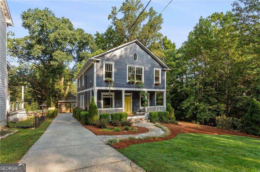 Are you ready to fall in love? Welcome to this stunning, updated 4-bedroom, 3.5-bath home in the highly sought-after Riverside neighborhood, perfectly positioned in Atlanta's vibrant Upper Westside. Set on nearly a third of an acre, this home effortlessly blends comfort, style, and functionality.    Step inside to an open, light-filled layout designed for modern living and effortless entertaining. The main level shines with gleaming hardwood floors and abundant natural light. The spacious dining room, anchored by a cozy gas fireplace, flows seamlessly into a living space and updated eat-in kitchen featuring new beautiful quartz countertops, sink and faucet, stylish tiled backsplash, and stainless-steel appliances.    The main-level primary suite is a serene retreat, featuring a beautifully renovated spa-style bath with elegant tilework, modern lighting, and a dual-sink vanity.    Upstairs, an expansive family room has its own fireplace, complete with a cozy nook ideal for office space. The upstairs also includes a larger bedroom with a newly renovated ensuite bathroom and two additional bedrooms that share an updated hall bath with a shower/tub combination - offering plenty of space for family or guests.    Step outside to your private backyard oasis featuring a large deck overlooking a flat, fenced yard - ideal for gatherings around the firepit or quiet evenings under the stars. The backyard also includes a two-car carport and plenty of off-street parking, providing ample space for guests.     Recent updates include a new roof, fresh interior and exterior paint, two HVAC systems replaced 3 years ago. An encapsulated crawl space and attic for extra storage.    Located just minutes from parks, trails, top schools, and local favorites like The Chattahoochee Food Works, plus quick access to I-75, I-285, The Battery, Midtown, and Downtown Atlanta, this home offers the best of city living with a true neighborhood feel.