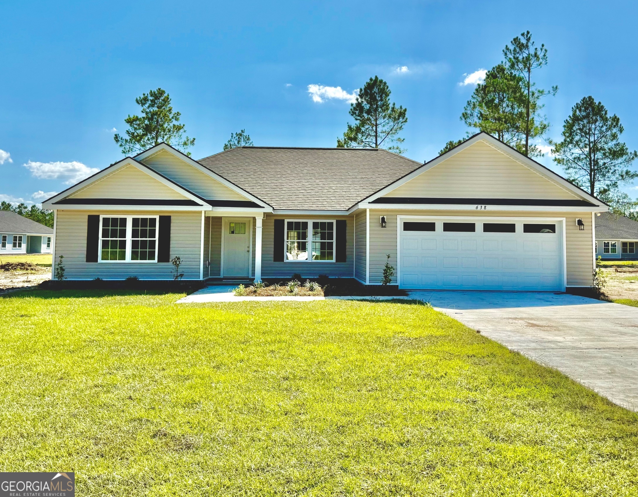 Say YES to this address! WELCOME PKG INCLUDED! CHOOSE UP TO $10,000 TOWARDS CLOSING COSTS, DESIGN UPGRADES OR RATE BUY DOWN!** PHASE 5 IN TOP SELLING RIVER BLUFF NOW OPEN! Adorable & affordable Beaufort plan by S.D. Sauers Construction! Southeast Bulloch & Ellabell's affordable living community! Minutes to the Hyundai megasite, I-16, Pooler, Effingham & Bryan Counties. SEB Schools! Lot 163 - 4 bed, 2 bath BEAUFORT plan w/ 1848 sqft features vaulted great room, kitchen w/ stainless appliance pkg., walk-in pantry, private owners suite w/ large walk-in closet, gorgeous 6ft soaking tub/shower combo w/ full tile surround. Oversized covered back porch overlooking lovely .52 acre homesite. Beautifully designed homes include SPRAY FOAM ROOF DECK, low maintenance siding, brick skirt, architectural shingles, Low E vinyl windows, energy effic. systems, stainless appl pkg., on half acre or larger homesites. Sod, seed, landscaping & irrigation pkg included!