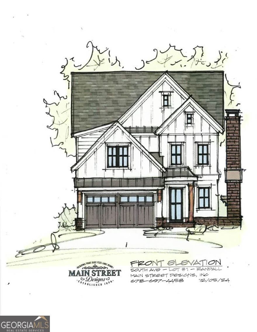 Experience the pinnacle of luxury living in the heart of historic downtown Marietta with this breathtaking new construction, set for completion in Fall 2025. A flawless blend of modern sophistication and timeless elegance, this extraordinary residence offers unparalleled craftsmanship, exquisite finishes, and an exceptional design tailored for refined living. Perfectly situated just moments from Marietta's finest dining, boutique shopping, upscale wine bars, and vibrant year-round festivals, this home delivers the best of both worlds urban convenience paired with the charm of a well-established neighborhood. Designed with both comfort and functionality in mind, this home features four spacious bedrooms, including a stunning primary suite on the main level, three and a half luxurious baths, a versatile flex room that can serve as a fifth bedroom, and a striking office with a glass wall that elevates the space. At the heart of the home, the gourmet chef's kitchen is a true showpiece, equipped with top-of-the-line Sub-Zero, Wolf, Bosch, and Sharp appliances, custom soft-close inlaid cabinetry, pristine stone countertops, and an expansive prep island. The open-concept layout flows effortlessly into the family room, where a stunning fireplace, a wet bar with a built-in beverage refrigerator, and a large pass-through window to the vaulted, covered patio create an entertainer's dream. Five-inch site-finished hardwood floors extend throughout the home, enhancing its warmth and sophistication. The main-level primary suite is a sanctuary of tranquility, bathed in natural light and featuring soaring vaulted ceilings. The spa-inspired en suite is a masterpiece of indulgence, complete with dual vanities, a freestanding soaking tub, and a frameless glass shower. The custom-designed walk-in closet offers ample storage and a seamless connection to a beautifully appointed laundry room, turning an everyday necessity into a refined experience. Step outside to a private, thoughtfully designed side patio featuring a grand outdoor fireplace, creating an amazing space for al fresco dining or relaxing. Make your appointment today to see this one of a kind home.