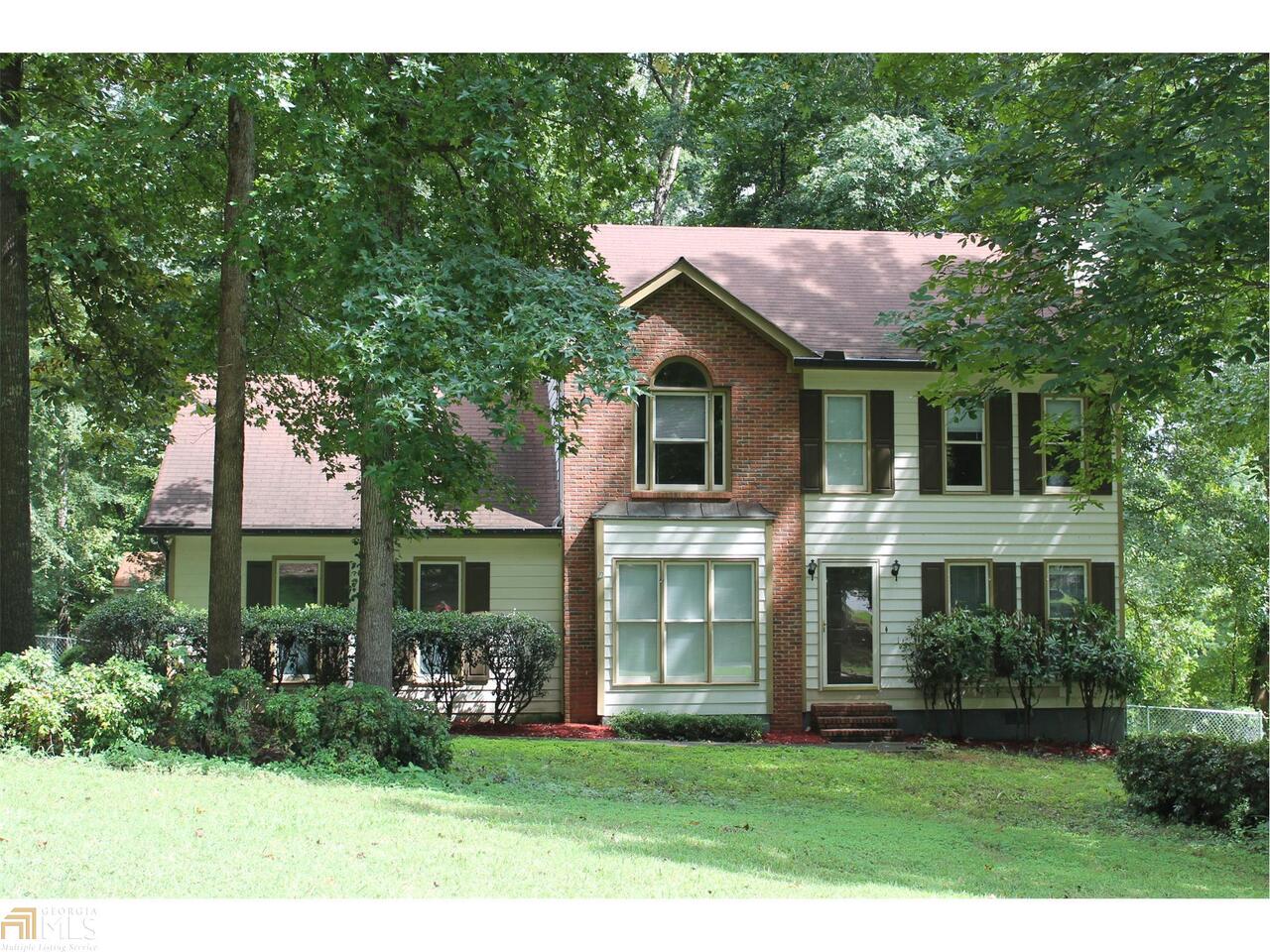 Lovely corner lot in nice neighborhood! NEW HVAC and hot water heater is only 4 years old. Updated light fixtures and ceiling fans throughout. Large living room, formal dining room, half bath, and eat-in kitchen on the main level. Updated kitchen includes tile backsplash and newer appliances, which are all included! The master suite is a great size with his/her closets, 2 sinks, garden tub, and shower. Spacious deck off of the back of the home overlooks the fenced-in back yard. Storage shed and washer/dryer remain with the home!