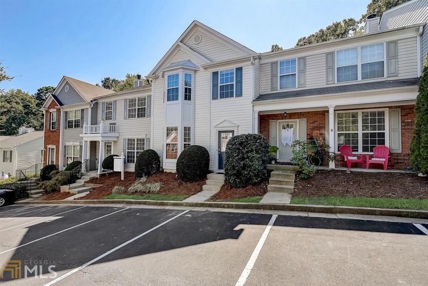 This fabulous townhome is nestled within the sought after Preserve at Nesbit Ferry community. Amazing location in the heart of John's Creek, minutes from Avalon, Chattahoochee Recreation Parks, and walking trails. This spacious home has a flowing open floorplan, including a large living area with a cozy gas fireplace. Step out to the private, fully fenced backyard, perfect for pets or outdoor relaxation. Convenient guest half bath on the main level.  Primary bedroom and ample secondary bedrooms upstairs. Plenty of room for guests or today's must-have home office. Truly move-in ready with brand new appliances, carpet, and stress-free maintenance with new HVAC, water heater, and windows.  Don't forget to check out the 3D tour!