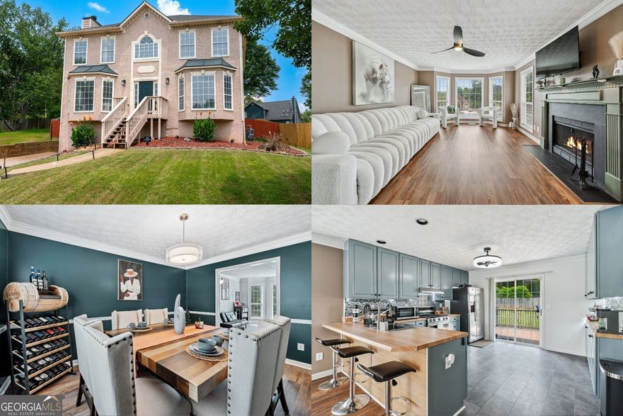 Luxury Living, Thoughtful Updates, and a Backyard Oasis! Tucked away on a peaceful cul-de-sac in the sought-after Cumberland Creek neighborhood, this beautifully updated Colonial home blends timeless charm with thoughtful modern upgrades - a true reflection of pride in ownership from top to bottom.Step inside and feel instantly at home in the light-filled interior, which features a freshly painted main level and basement. The spacious and inviting kitchen now boasts sleek LED lighting, updated countertops, a stylish new backsplash, built-in pantry shelving, and a modern vent hood and stove - all creating a chef's dream space. The open layout flows seamlessly into the cozy family room, perfect for gatherings and everyday living. Enjoy year-round comfort with updated remote-controlled ceiling fans and elegant light fixtures throughout the home. The built-in laundry area offers both function and style with custom shelving to keep everything organized and tidy. Upstairs, your private primary suite has been transformed - a wall was removed to create an expansive bedroom or a dreamy walk-in closet. The ensuite bath feels like a spa retreat, complete with a new standalone garden tub, luxurious tiled walk-in shower, dual vanities, and all-new fixtures. All additional bathrooms have been upgraded as well, including new vanities, tile showers, and modern toilets. Every detail has been considered: newly resurfaced real hardwood floors extend throughout the home - even on the stairs - with no carpet anywhere. The fully finished basement, which was originally unfinished, adds flexible living space for a media room, gym, or guest suite. Step outside to a beautifully landscaped backyard oasis featuring all-new solar exterior lighting (excluding floodlights/cameras), custom landscaping rocks, sitting areas, a designated garden space, and a brand-new 8x8 storage shed (2025). The new fence ensures privacy while you relax or entertain. Located just minutes from top-rated schools, shopping, and dining, this Marietta gem offers the perfect blend of comfort, character, and convenience. Don't miss the opportunity to own this lovingly updated home - schedule your showing today and fall in love with your forever home!
