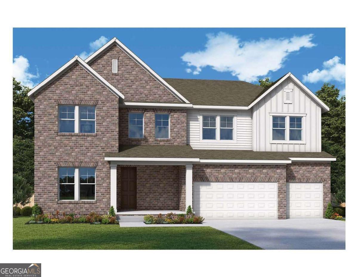 Welcome to Meadow Manor, situated across from majestic oak trees with close proximity to the Havencroft Park, the Wynstone floor plan by David Weekley Homes, boasts breathtaking views of this picturesque community. Elevate your lifestyle with this stately new construction home featuring an expansive two-story family room that perfectly blends elegance with modern living. Upon entry, you'll find a main floor designed for both functionality and style. An open study greets you in the entryway, providing a perfect space for a home office or library. Down the hall from the study is a guest bedroom and full bathroom, ensuring comfort and privacy for visitors. The heart of the home is the beautiful kitchen, adorned with exquisite cabinets, upgraded quartz countertops and top-of-the-line appliances. A unique feature is the prep kitchen situated behind the main kitchen, ideal for culinary enthusiasts who need extra space for meal preparation. The large family room and dining room are ideal for entertaining, flowing seamlessly onto the extended covered rear deck, where you can enjoy the fully landscaped backyard. Upstairs, the spacious Owner's Retreat is a true sanctuary, featuring an en suite Owner's Bath boasting a luxurious Super Shower and massive walk-in closet. The upper level also includes a versatile loft, two additional secondary bedrooms featuring a Jack-and-Jill bath, and a generously sized laundry room. Experience the perfect combination of luxury, comfort, and functionality in this magnificent home with stunning views and exceptional features. Contact the David Weekley Homes at Havencroft Team to build your future with this beautiful and energy-efficient new home for sale in Woodstock, Ga!