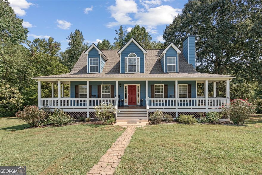 Spacious and versatile 4 possibly 6 bedroom/3 bathroom home on 3 acres offering peaceful country living with all the conveniences nearby! Tucked away on a dirt road, this well-maintained home features a new roof, painted Hardie board siding, and a flexible floor plan ideal for growing families or multi-generational living. The primary suite is on the main level, along with a light-filled living room, dining area, kitchen, half bath, and laundry closet. Upstairs you will find 3 bedrooms, and a full bathroom. The finished basement adds incredible functionality with a living room, and 2 additional rooms. Perfect for bedrooms, an office, nursery, or hobby space. Bringing the total potential to 6 bedrooms. A kitchenette stubbed for a sink in the basement adds even more possibilities for an in-law suite or rental setup. Enjoy 2 porch swings, a chicken coop, muscadines, blackberries, and hunting spots. All on your own private land. Dual HVAC units keep the home comfortable year-round. Conveniently located near I-20, with easy access to shopping, dining, and amenities, you get the best of both worlds: peaceful rural living with everything you need just a short drive away. Schedule your showing today!