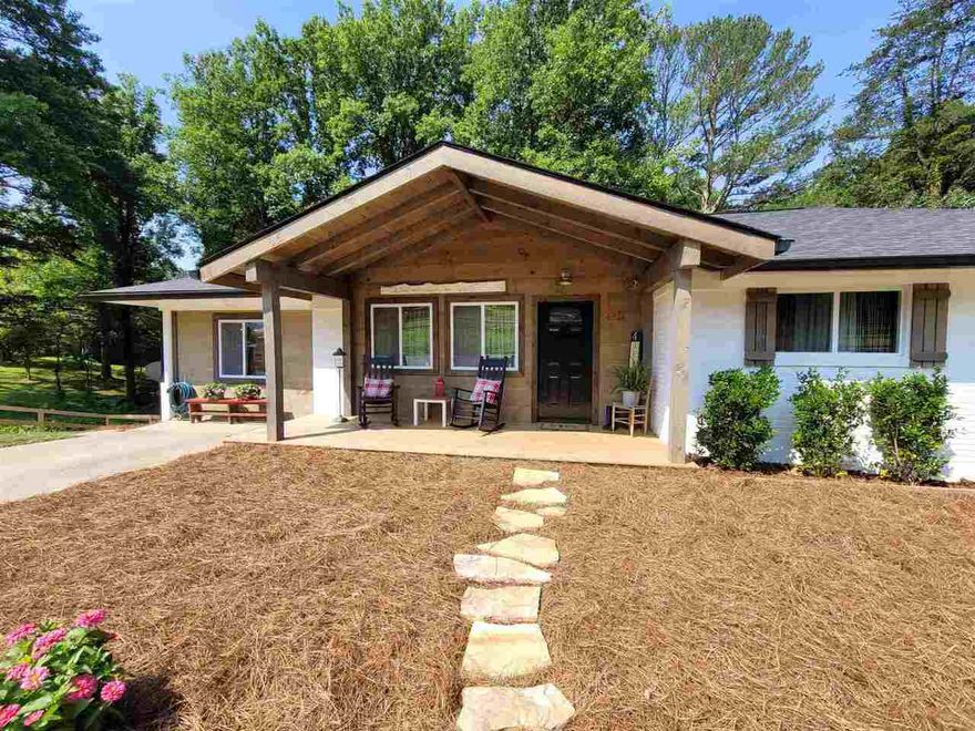 Escape to your Mountain Home, Close to Town! Total ground up renovation completed in 2020, New windows, electrical, plumbing, appliances, paint, roof, and more. Charming, Move in Ready Stepless Ranch. This modern cottage has a delightful kitchen with LG stainless steel appliances, granite countertops, gorgeous hardwood floors, and a super cute laundry room. Home has updated baths throughout and a spacious finished basement. Exterior has a newly fenced front and back yard. There is a pond you can walk to and escape the world, go fishing with the kids or grandkids. There is also a large shed with a slab floor, plenty of room for chickens or small farm animals. No HOA. Circular drive makes for easy access in and out. 3 minutes from Fannin Regional Hospital. 8 minutes to Downtown Blue Ridge, Starbucks, Home Depot, Walmart, and much more. Super convenient to everything, with Great Internet, hiking trails, mountain views, shopping and dining.
