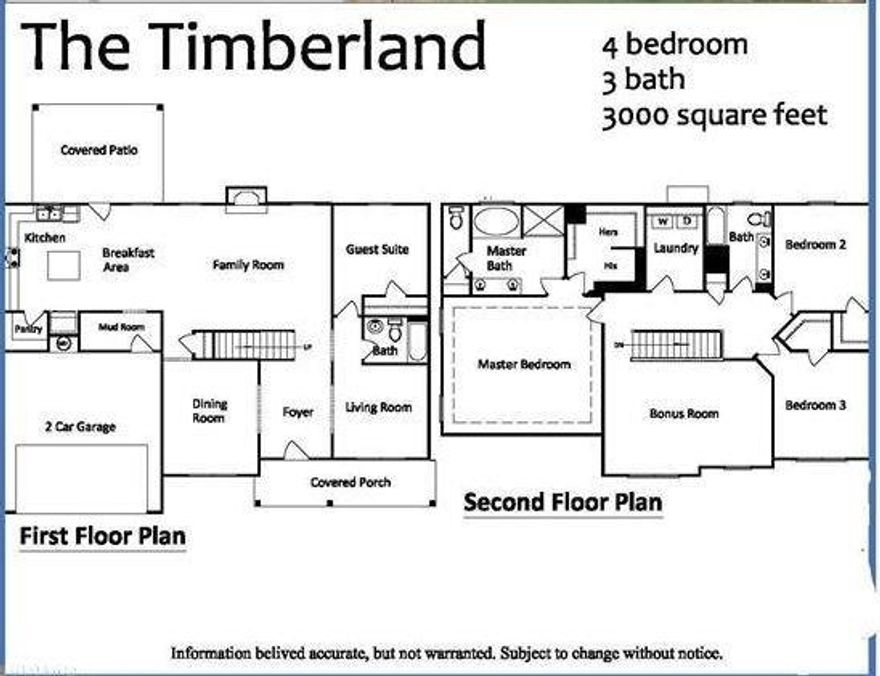 **NEW CONSTRUCTION** Lot 63 The sough-after Timberland is a spacious 3000 sq foot home! This plan has many upgrades, including Mohawk hardwoods throughout the foyer, kitchen, separate dining room, breakfast, hallway, and family room. Family room and living room located on the first floor and an additional bonus/media room upstairs. The kitchen has custom-built cabinets, a walk-in pantry, and quartz countertops. The master bath has his/her closets, double vanity, a spacious walk-in tiled shower, and a separate soaking tub. The electric fireplace is located in the family room, and don't forget the covered back patio! * Under Construction- To be completed December* Photos are representative of the floor plan*