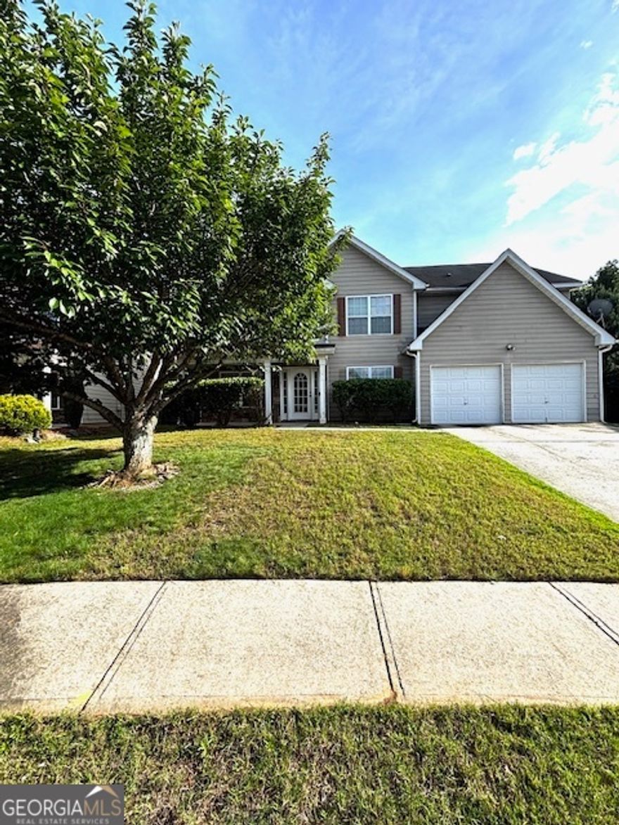 Welcome home to this spacious and beautifully maintained 5-bedroom, 3-bathroom gem tucked away in a quiet cul-de-sac in South Fulton. This one-owner home features a huge master suite with a cozy fireplace, updated carpet upstairs, and two inviting fireplaces-one in the living room and one in the master. The backyard is built for entertaining, complete with a privacy fence and a custom firepit. You'll love the peaceful community amenities like a pool and tennis courts. Plus, the garage is EV-ready with 220V installed, and the roof is only 6 years old. A transferable home warranty adds extra peace of mind. Don't miss this rare find!
