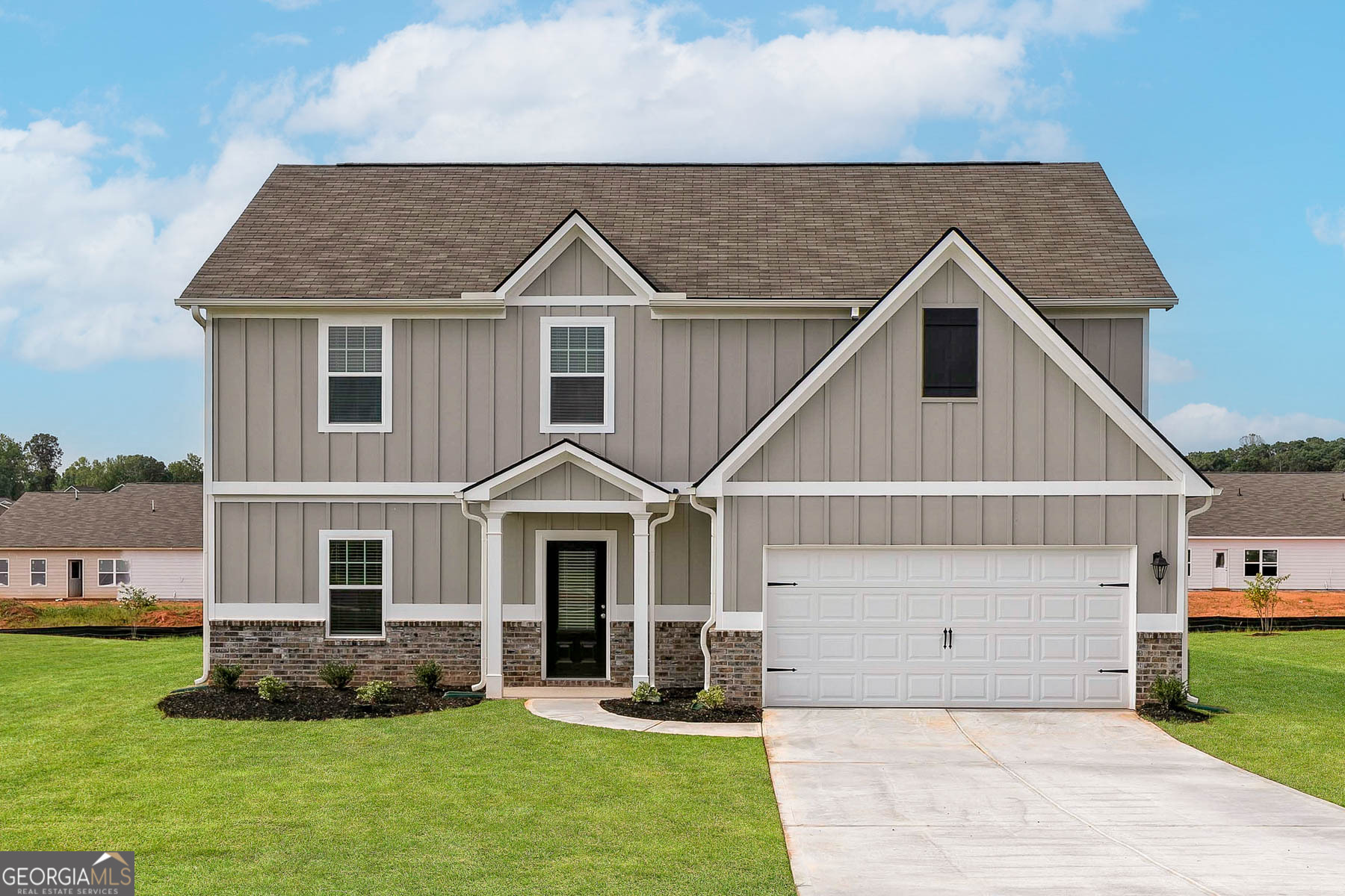 This exquisite new home, meticulously crafted in a new-construction setting, provides new homeowners with an expansive retreat boasting meticulous attention to detail. The open-concept first floor invites seamless entertainment in the family and dining rooms, while the heart of the home showcases a granite-adorned kitchen surrounded by a full suite of energy-efficient appliances. The versatile downstairs flex room offers the flexibility to serve as a home office or game room. Upstairs, the master bedroom is a haven with two walk-in closets, a full bath with a separate shower and soaker tub. Bunn Farms, offering resort-style amenities such as tennis courts, a clubhouse, playground, and more, ensures a luxurious living experience. With the builder handling closing costs and a 6-year structural warranty, this home embodies unparalleled quality and convenience! Enjoy the spacious backyard, ideal for pets or leisure, and the proximity to a serene pond adds to the allure of this exceptional property.