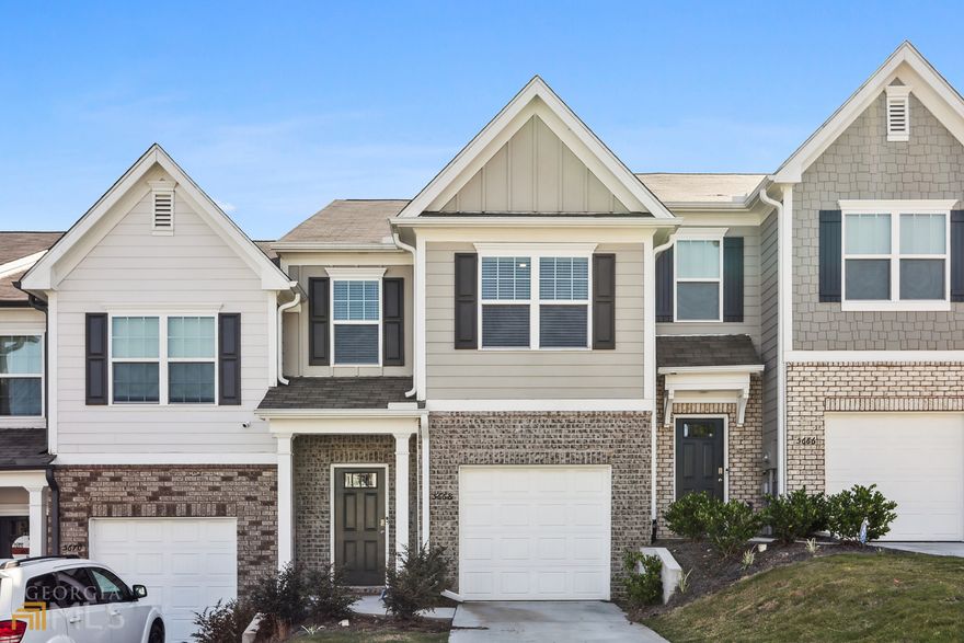 Beautiful townhome: 3BD/2.5BA with 1 car garage, less then 2 years old. New construction built in 2020 by DH Horton with Smart Home Technology. This home has been meticulously cared for with LVP on main level and upstairs. Custom shelving installed in garage and in hallway closet for ample storage. White kitchen cabinets with a large granite island. Open floorplan on main level, perfect for entertaining. Upstairs offers spacious primary suite with large walk-in closet, double vanity and oversized shower. Two additional secondary bedrooms with a shared full bathroom. Washer and dryer is located on 2nd level off hallway. NO Rental Restrictions & low HOA at $65/month.
