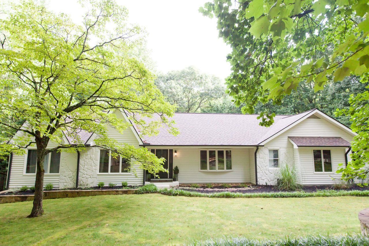 Truly unique property located in sought after South Forsyth. Popular RANCH on full, finished, walk out basement. 1 ACRE LOT with NO HOA, flowering trees & a spring-fed creek. GUNITE POOL & spillover spa with flagstone decking. Fully RENOVATED KITCHEN with quartz countertops, white cabinetry & new appliances. Main level flooring is French cut WHITE OAK engineered hardwoods. Primary bedroom & bath is on on the main level as well as two other bedrooms and bath. Basement has 2 additional bedrooms & a bathroom, great room, and separate entrance. Too much to list- come see!