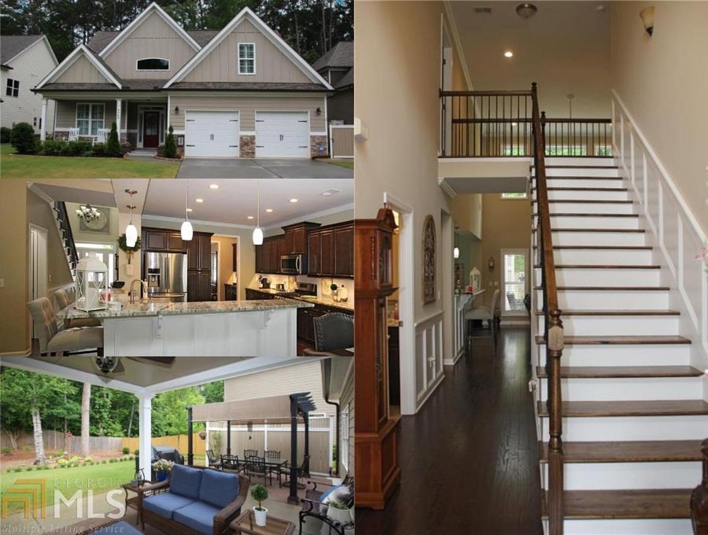 Beautifully maintained and well cared for 1 owner home in Baker Oaks, this master on the main will WOW any buyer! Step inside to lovely hardwood floors, crown molding and wainscoting, the fine touches are all here! The kitchen is appointed with high end granite counters, solid wood cabinets, and a butler's pantry leading to the dining room. Don't miss the outdoor living space with covered patio and additional dining area! Guest rooms are upstairs and afford your guest space and privacy. A large bonus room could be used as a 4th bedroom! Move in ready and perfect!
