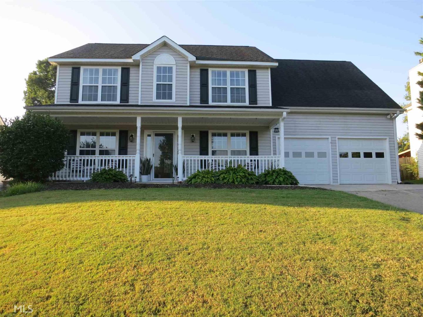 This picture-perfect home on a quiet, cul-de-sac street offers so many great features and upgrades! Main floor includes 2-story foyer, formal DR, office w/built-ins, fireside family room, built-in mini bar w/wine fridge, and bright kitchen with SS appliances, breakfast bar, and eating area. Laundry rm on main w/built-in shelving. Upstairs master has a trey ceiling, updated bathroom w/tile shower, double vanities, tile floor, garden tub, & walk-in closet. Secondary bedrooms have ceiling fans & walk-in closets. Huge upstairs bonus room w/barn door can be used as a media room, playroom, or flex space. New carpet upstairs and upgraded lighting, plumbing fixtures, and hardware throughout. Spacious level fenced yard w/ patio, fire pit, & plenty of room to play!