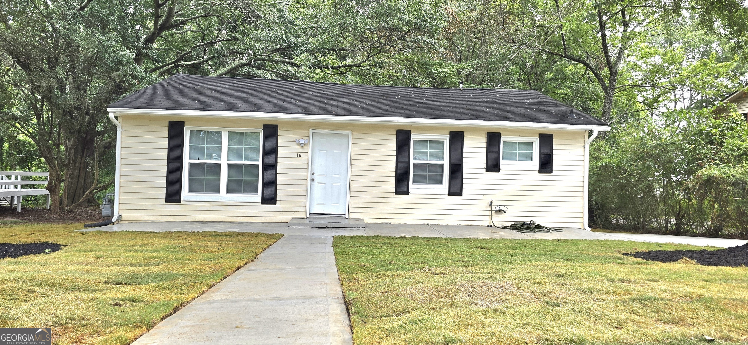 Don't missed this recently fully renovated cute ranch with 3 bedrooms & 2 full baths. New sheet rocks. Complete brand new gourmet kitchen with new Whirlpool stainless steel appliances, new white kitchen cabinets with soft close, new granite countertop, new farm sink, new faucet, new garbage disposal and new pantry. New tubs/showers, new sinks, faucets, cabinets combos and toilets in both bathrooms. Newer central. New interior paint. New light fixtures and ceiling fans. New double pane vinyl windows. New all exterior doors. New 40 gallons AG Smith gas water heater. New sods at front and side yards. New paint at side and back deck. New driveway, walkway and front patio. 0.60 acre according to tax record. Northgate school district. Location, Location. Walking distance to Kroger, restaurants, shopping and downtown Newnan. 5 Minutes to I-85. 30 mins to Hartfield Airport and 45 mins to Atlanta. Ready to move in.