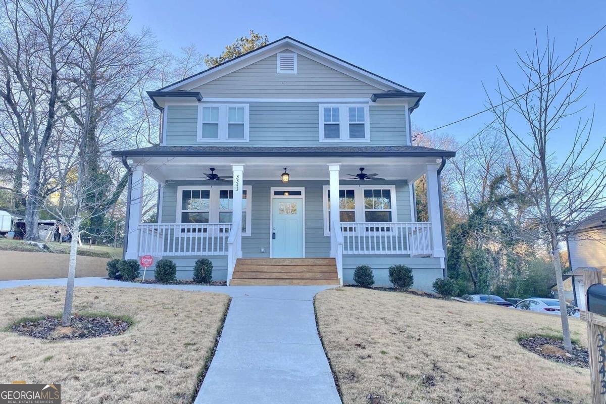 **MOVE IN SPECIAL** TAKE $750 OFF THE 1ST MONTH'S RENT!! Your application must be approved by October for this Amazing 2 Story Craftsman-Style Home in an excellent location, perfect for just you or your family, just minutes from Downtown Atlanta, Hartsfield-Jackson International Airport, Porsche Headquarters, Delta Headquarters, I-75/85, I-285, restaurants, shops, stores and Woodward Academy! This home has a rocking chair front porch that invites you in to an open floor plan great for everyday living or entertaining, with a spacious family room and dining area, the beautiful oversized island draws you into the kitchen which boasts granite countertops, cabinet space galore, stainless steel appliances, a double oven, microwave, gas cooktop, and a walk in pantry. As you ascend to the the owner's level the barn doors of the 4th bedroom greet you at the top of the stairs, this room could also be used as an office or upstairs entertainment room the spacious primary bedroom is just to the right which features a double vanity, stand-alone separate shower, a soaking tub for unwinding and a generous walk-in closet, two additional secondary bedrooms, a full bathroom, an oversized laundry room and a surprise additional walk-in closet in the hall round out the owner's level. The spacious yard and the hidden side entry garage make this house the ideal home for your family. two-car garage and a half bathroom complete the main level. Upstairs - the cozy primary bedroom features tray ceilings and a deep walk-in closet! The en suite bathroom offers double vanities, a stand-alone shower, and a soaking tub for unwinding after a long day! Finishing out the upper level is a laundry room fit for a full-size washer and dryer, a secondary bathroom offering a tub/shower combination, and three additional bedrooms! The fourth bedroom features beautiful barn-doors and can be used as a bonus room, a movie room, or a large home office. Landlord will pay for water/sewer/trash and lawn maintenance! No smoking