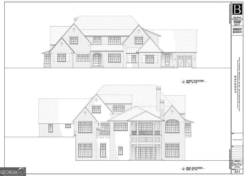 Experience the pinnacle of luxury living in this stunning new home by Cresthaven LLC, perfectly situated on a desirable corner lot in the prestigious River Club community. Blending timeless design with modern functionality, this residence offers thoughtfully crafted spaces for both everyday living and elegant entertaining. The main level showcases a state-of-the-art kitchen with adjoining scullery, a charming breakfast room with views into the family room, and seamless access to both a covered porch and a separate grilling porch. The owner's suite is a private retreat featuring a spa-inspired bath and direct access to the laundry room for convenience. A guest bedroom with en suite bath is also located on the main floor. Additional features include a welcoming den, a functional mudroom, and an elevator shaft thoughtfully installed for future use. Upstairs, three spacious bedrooms each offer their own en suite baths, complemented by a large recreation room with full bath, an inviting library, and a convenient second laundry room. The unfinished terrace level presents endless possibilities-whether you envision a home theater, gym, wine cellar, or additional guest space, it's ready for your finishing touches. This Cresthaven built masterpiece combines craftsmanship, comfort, and elegance, offering a rare opportunity to live in one of the area's most exclusive communities.