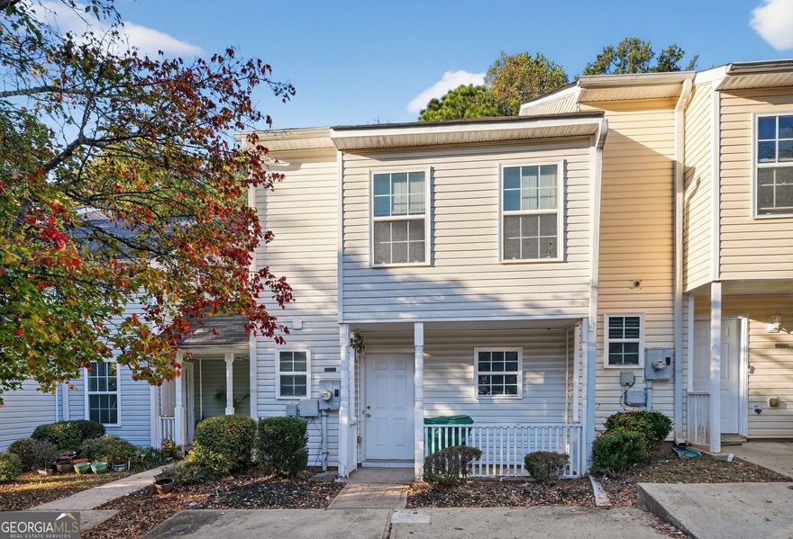 Welcome to 6344 Wellington Walk Way, a beautifully maintained townhome located in the heart of Lithonia's Wellington Walk community. This 2-bedroom, 2.5-bathroom home offers a spacious, open-concept main level featuring a bright living room with fireplace, perfect for entertaining or cozy evenings in. The kitchen boasts ample cabinet space and views into the dining area, ideal for gatherings. Upstairs, you'll find a generous two primary suites and a private en suite bath. The additional primary suite provides flexible space for family, guests, or a home office. Enjoy the low-maintenance lifestyle of townhome living.