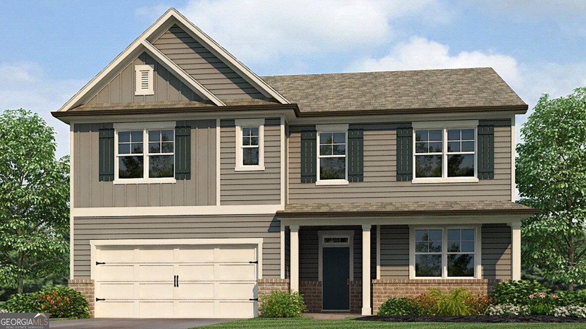 Introducing 910 Sundown Point, a new construction home in the beautiful lake, golf community Fairway 17 at Mirror Lake in Villa Rica, GA! The Green is a beautifully designed spacious 4-bedroom 3.5- bath floorplan home offering the perfect blend of style, functionality, and luxury. The main level features a flex space that can be used for private office or dining area. Entertain while preparing meals in the gorgeous kitchen that overlooks into the family room. This kitchen includes a wall of cabinets, perfect for organizing for gourmet meals with the family. The open concept creates an effortless flow for entertaining or daily living. Retreat to the oversized primary suite that includes a spa-like, en-suite bathroom complete with double vanity, a separate garden tub/stand-alone shower, and dual walk-in closets. The family can enjoy the upstairs living area, that is the perfect space for gaming, watching television, or relaxation. All additional bedrooms are comparatively sized and perfect for the teens of the family. An upstairs laundry room is included for convenience. Located in the esteemed Mirror Lake Community on one of Douglas County's most beautiful golf courses and a lake that is perfect for fishing or enjoying nature. Mirror Lake is conveniently within minutes of I-20, Mirror Lake Elementary, and lakeside trails. Members of the Mirror Lake community will enjoy the great amenities within Northwoods such as a pool and club house, but also have access to the Mirror Lake amenities which include 3 tennis courts, 2 pools, 2 pickleball courts, 2 tot lots, cabana, and clubhouse. Schedule your tour of 910 Sundown Point and make Fairway 17 in Mirror Lake your home!