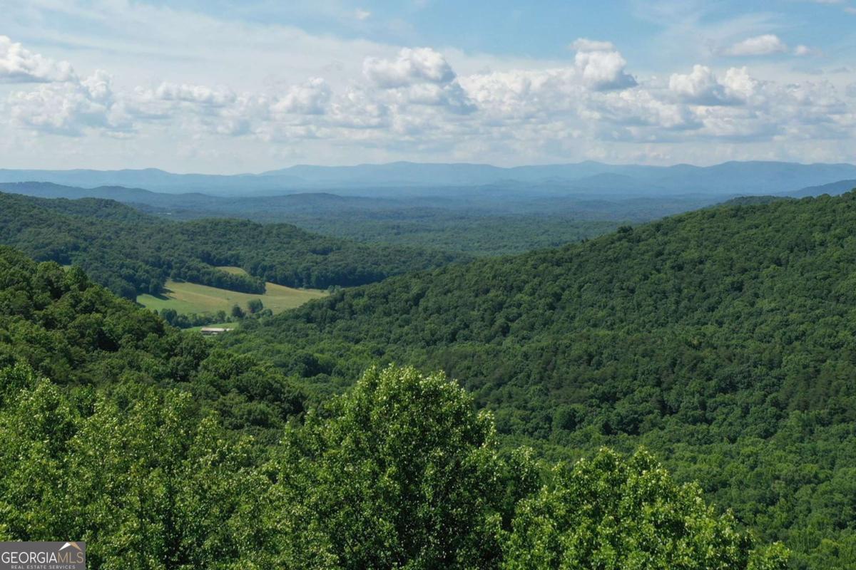 Long Range Seasonal Mountain views with nice homesite area on 3.67 acres! Seasonal views in the Summer where you'll see a peek; when the leaves fall off, your views open up to an AMAZING vista of both long range mountain and valley views. The shape of this upsloping lot really opens you up to multiple building orientations and views. The left side of the lot has a really nice building site and has such an easy driveway towards the left border. Consisting of 2 combined lots, the right side of the combined lot gives you so much privacy! It also has a small SPRING head on the right side of the original lot (now considered the middle of the lot) so you'll hear the sounds of water as it gently trickles down the mountain side. This double-lot has been surveyed and combined creating 3.67 acres. Underground electric, phone, cable, and fiber internet. Easy to get to navigate, the subdivision of Falling Waters, is a gated mountain community offering a fishing lake, hiking, and lots serenity. The terrain photos are approximation only by using GPS to help gain a rough idea of the lay of the land. Home design and vista pruning must be approved by HOA Architectural committee. Custom home w 2 car side entry garage and paved drive, 2000 sqft min preferred. Soil test on file in Gilmer County.