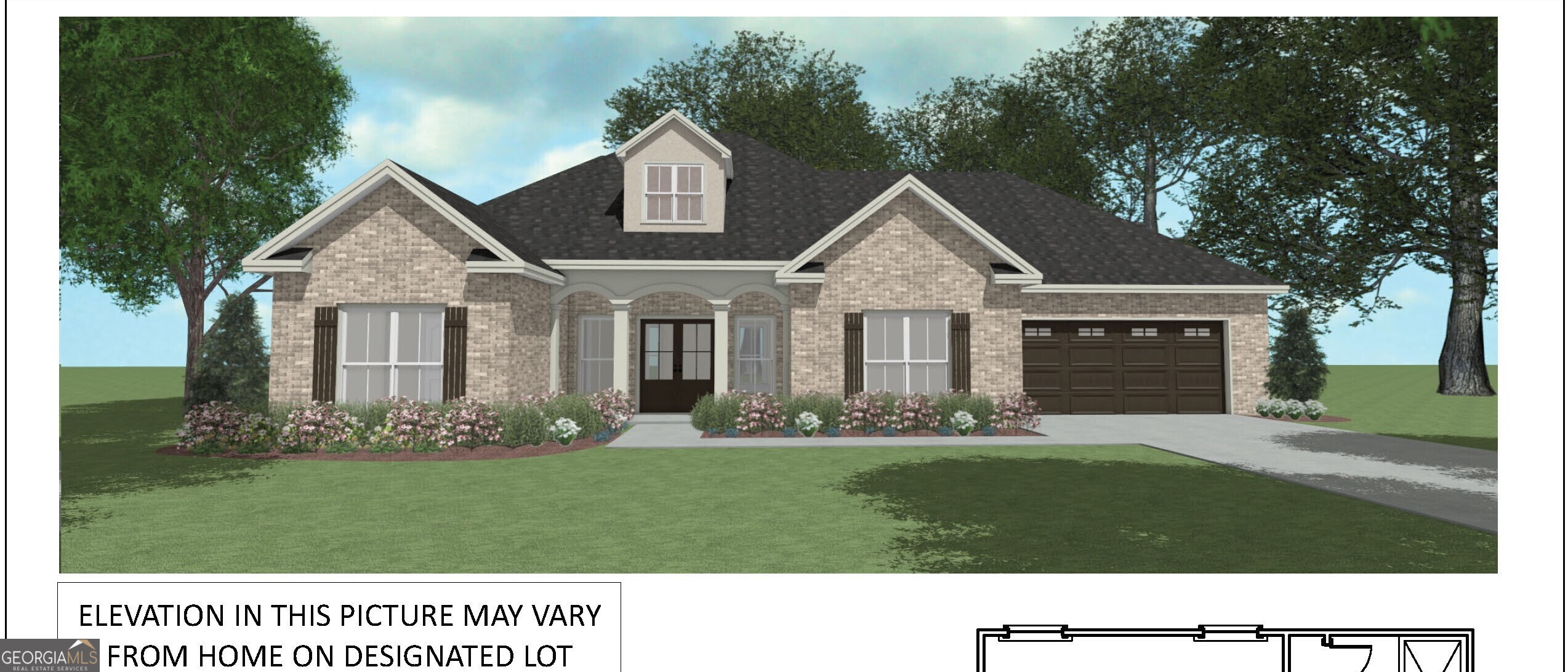 Introducing Driggers Construction's Elm "B" Plan - Where Quality Meets Comfort! This stunning 4bedroom, 3 bath all brick home offers a thoughtfully designed split bedroom layout with an added office for ultimate functionality. Enjoy the elegant raised coffered ceilings in the spacious living room, durable LVP flooring throughout the main living areas, and beautiful tile in all bathrooms. The gourmet kitchen is a chef's dream-perfect for entertaining and everyday living. The luxurious owner's suite includes a custom-tiled shower and dual vanities. Step outside to the expansive 16' x 11' covered back patio-ideal for outdoor gatherings or quiet evenings. Built with care and craftsmanship, this home is everything you've been looking for!