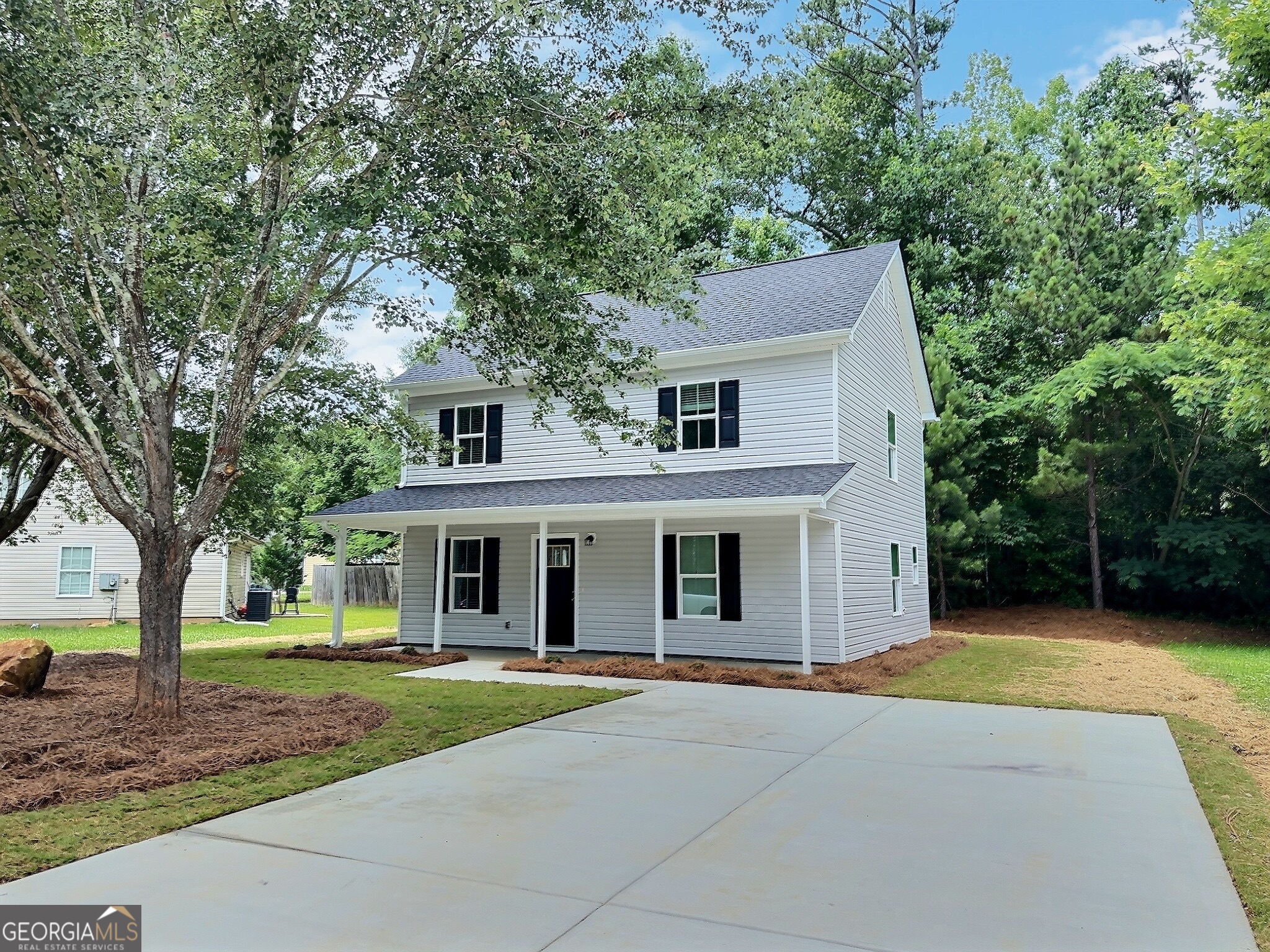 4 BR 2 BA home built in 2023 ready today! This home has a primary bedroom on the main level with a walk in closet and granite top on the vanity. The kitchen has granite counters and a breakfast area that opens to the rear patio. Upstairs bedrooms are spacious and the laundry is upstairs as well. Apply today- $50 per adult. Pets considered.