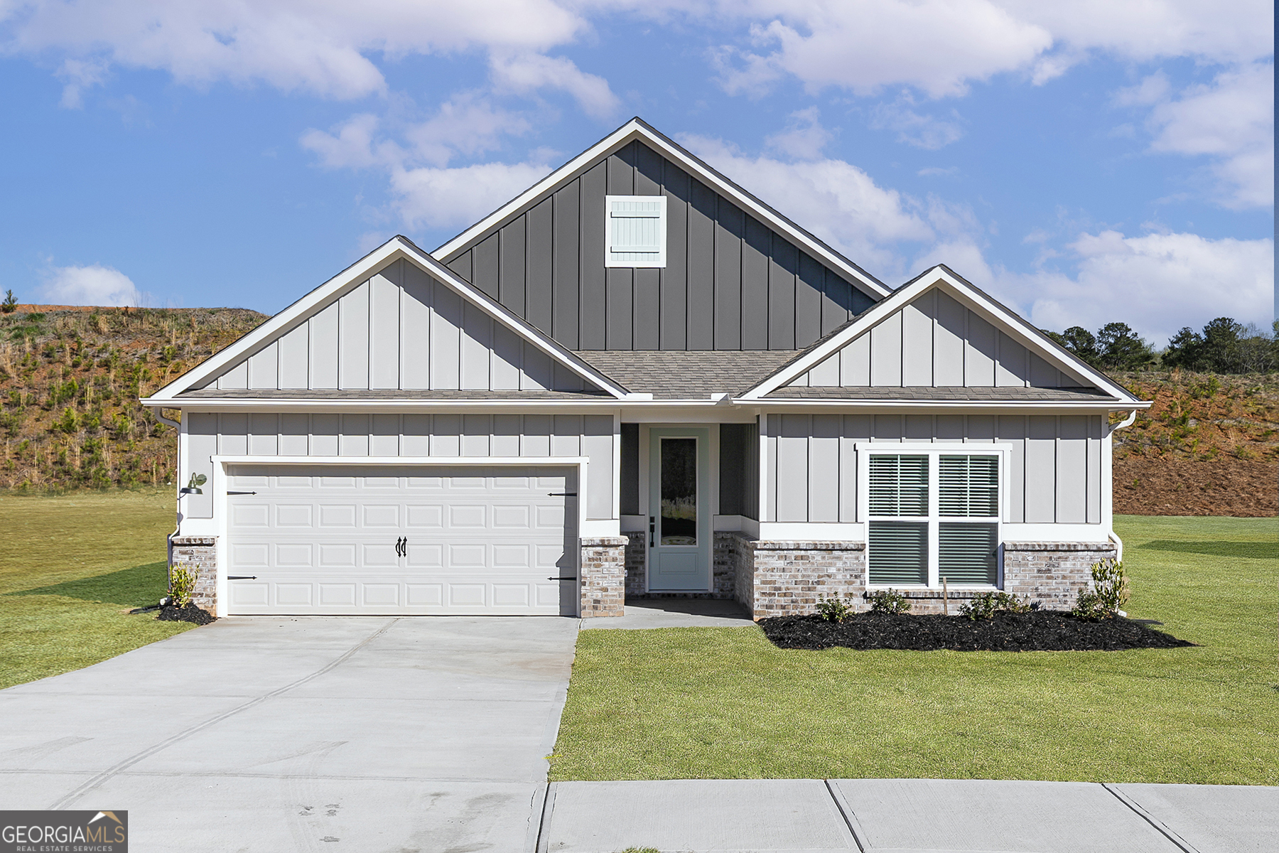 This 3-bedroom, 2-bathroom home features a spacious great room, a cozy dining area, and a beautifully appointed kitchen equipped with stainless-steel Whirlpool appliances, quartz countertops, and upper-wood cabinets-all part of the CompleteHome PlusTM package. Perfect for entertaining, the open flow between living spaces makes hosting effortless, while a separate sunroom-style dining space adds warmth and versatility. The expansive primary suite easily fits a king-sized bed and boasts dual walk-in closets and a luxurious en-suite bathroom. Two additional bedrooms offer flexibility for guests, a home office, or hobbies. The laundry room doubles as a practical mudroom, keeping your space organized and clutter-free. Enjoy the outdoors on the covered back patio, and appreciate added conveniences like recessed lighting, a Wi-Fi-enabled garage door opener, and professionally landscaped front yard. With a two-car garage and unbeatable included upgrades, 534 Cantrell Drive delivers high-value living on one of the highest lots in the sought-after Mount Tabor Pointe community-ready for you to move in and make it home. Color schemes vary by floorplan and elevation.