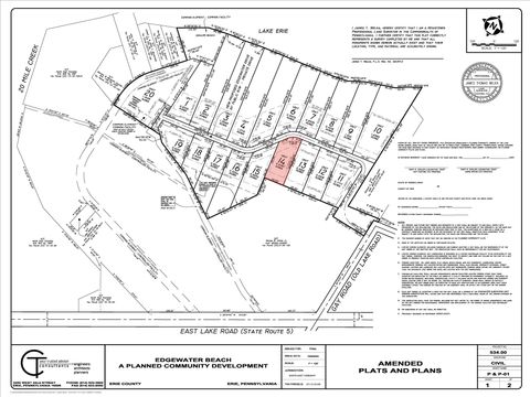 Vacant Land For Sale - 111 Edgewater Drive<br/> North East, PA 16428