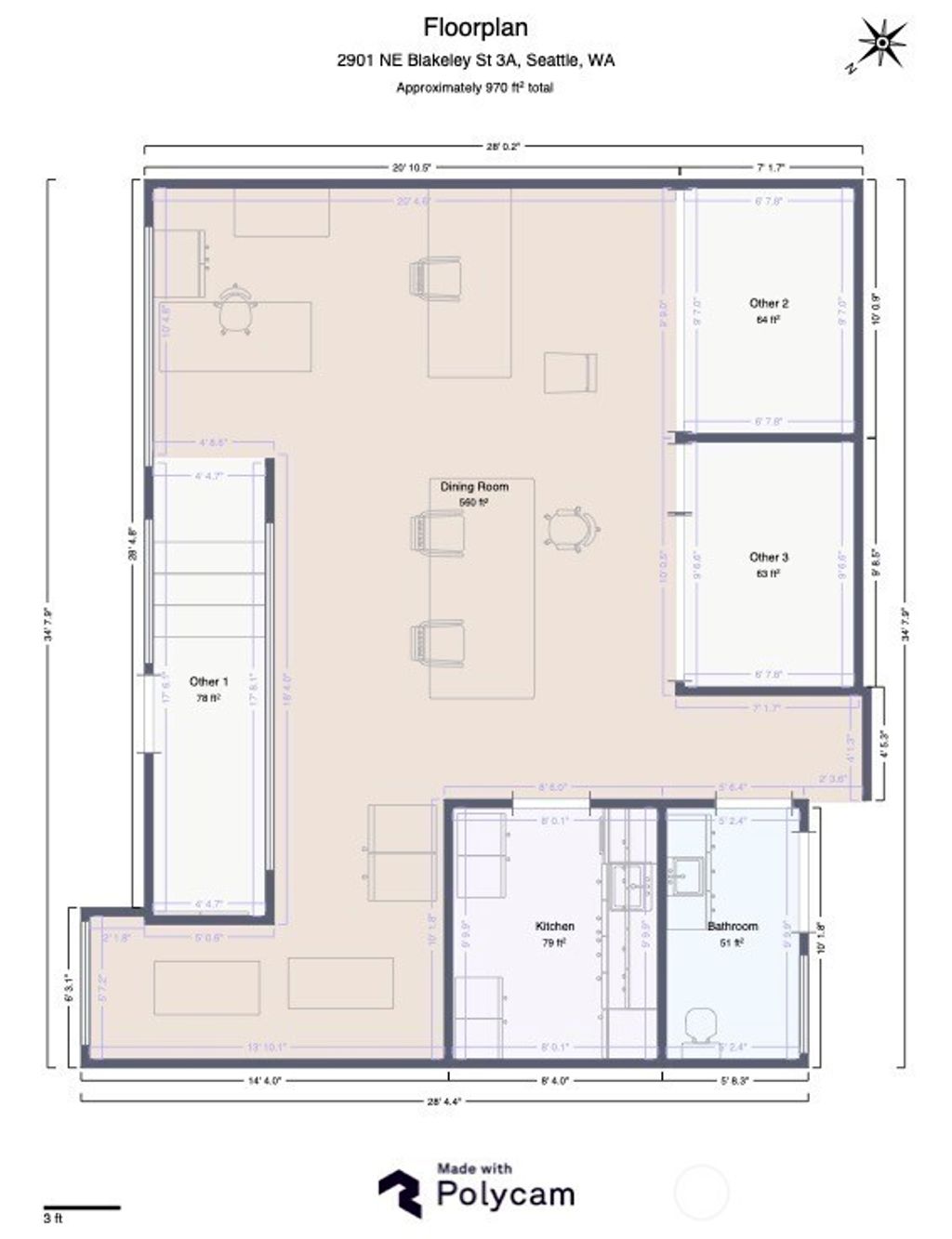 Photo of 2901 NE Blakely Street #3A, Seattle, WA 98105 (MLS # 2497309)