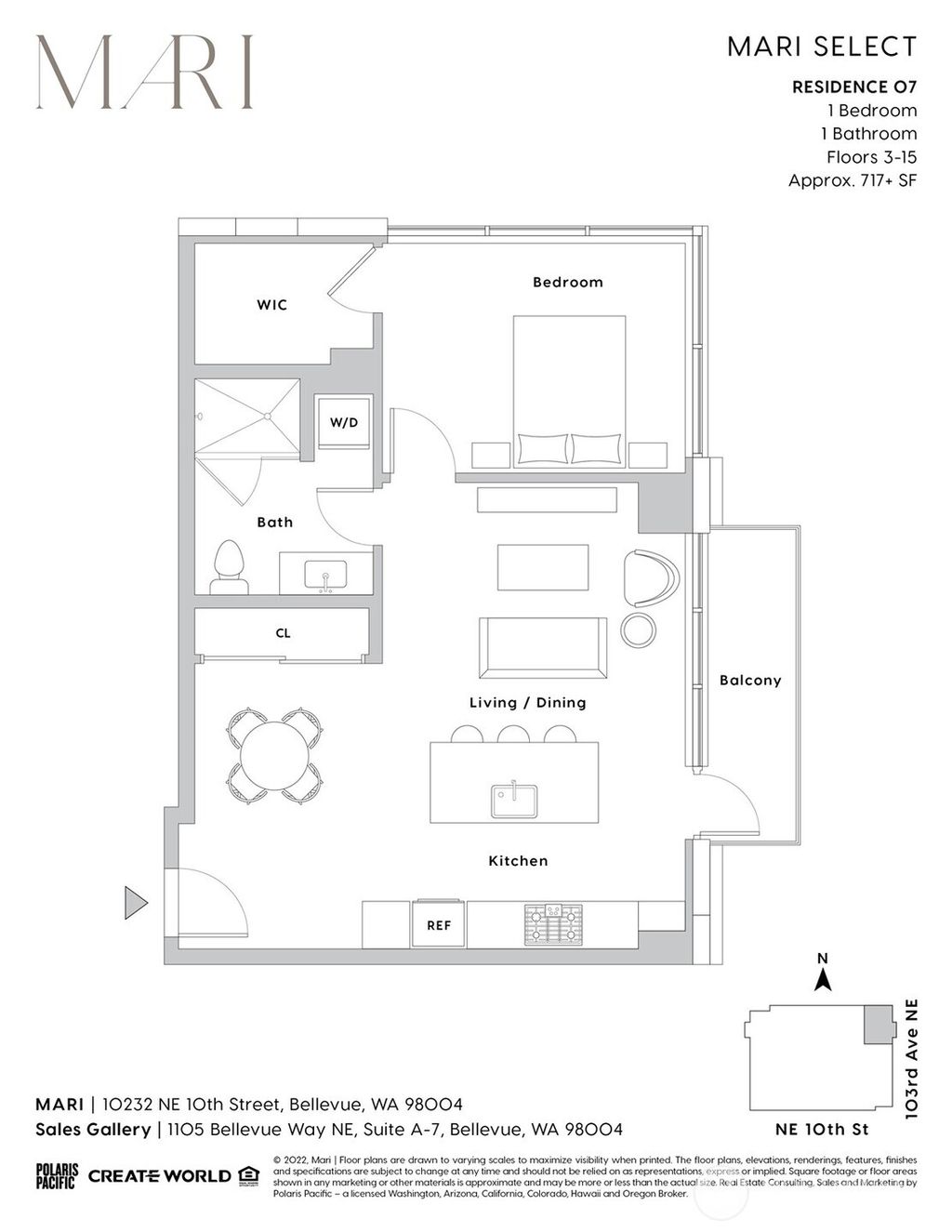 Photo of 10232 NE 10th Street #1207, Bellevue, WA 98004 (MLS # 2408123)