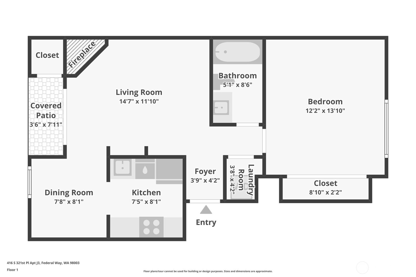 Federal Way, Washington 98003, United States, 1 Bedroom Bedrooms, ,1 BathroomBathrooms,Residential,Contingent,21378