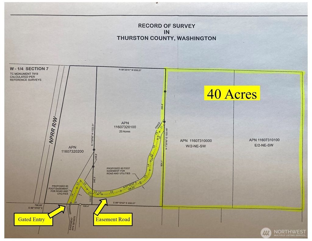 Photo of 0 40 acres 143rd Avenue SE, Tenino, WA 98589 (MLS # 2519231)