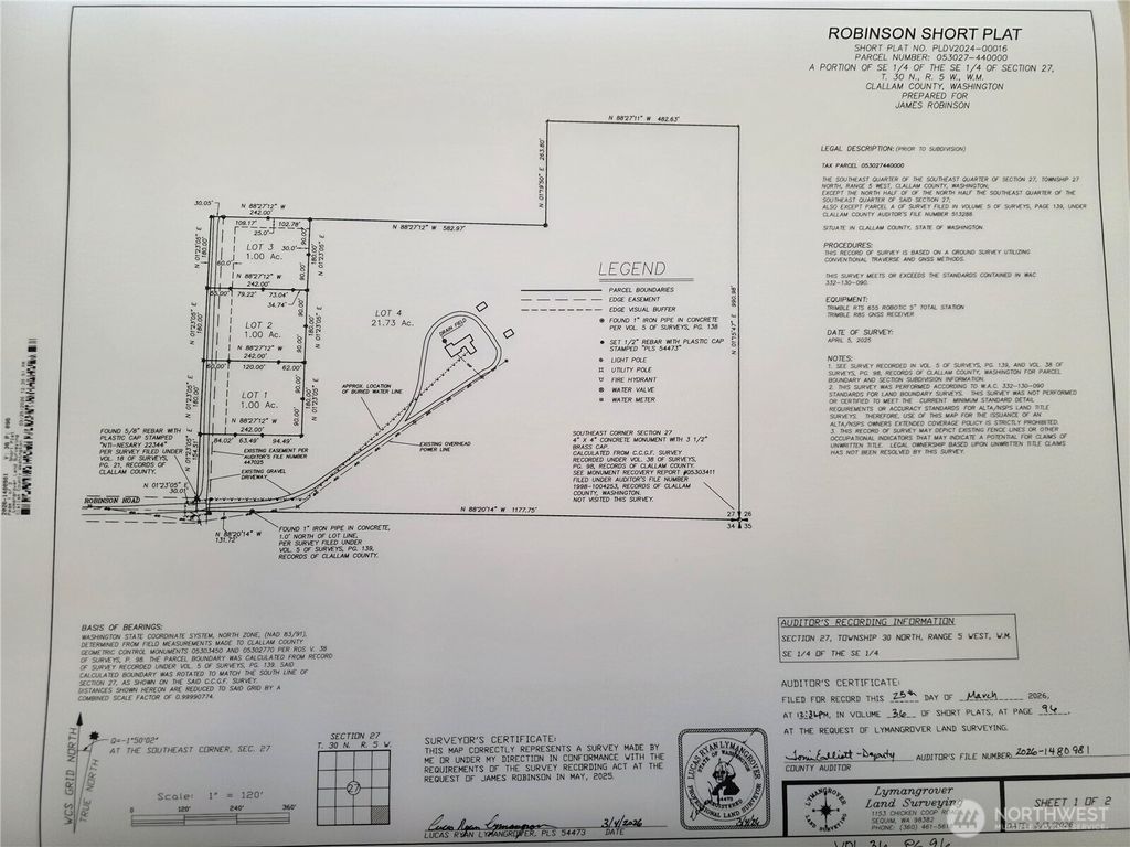 Photo of 99 Lot 3 Robinson Road, Port Angeles, WA 98362 (MLS # 2506026)