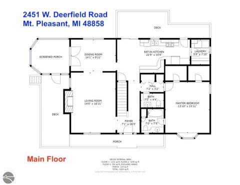 Tiny photo for 2451 W Deerfield Road, Mt Pleasant, MI 48622 (MLS # 1940236)