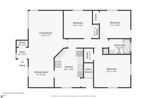 Tiny photo for 4316 Manor Avenue, Royal Oak, MI 48073 (MLS # 1943767)