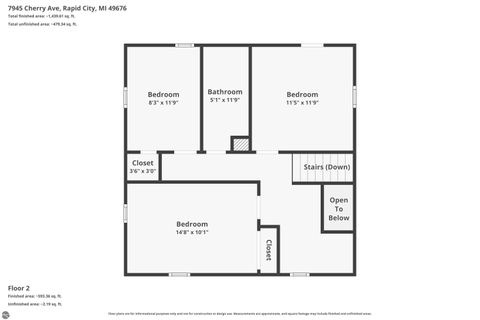 Tiny photo for 7945 Cherry Avenue, Rapid City, MI 49676 (MLS # 1944369)