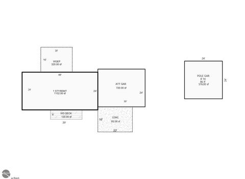 Tiny photo for 3857 Betsie River Road, Interlochen, MI 49643 (MLS # 1945115)